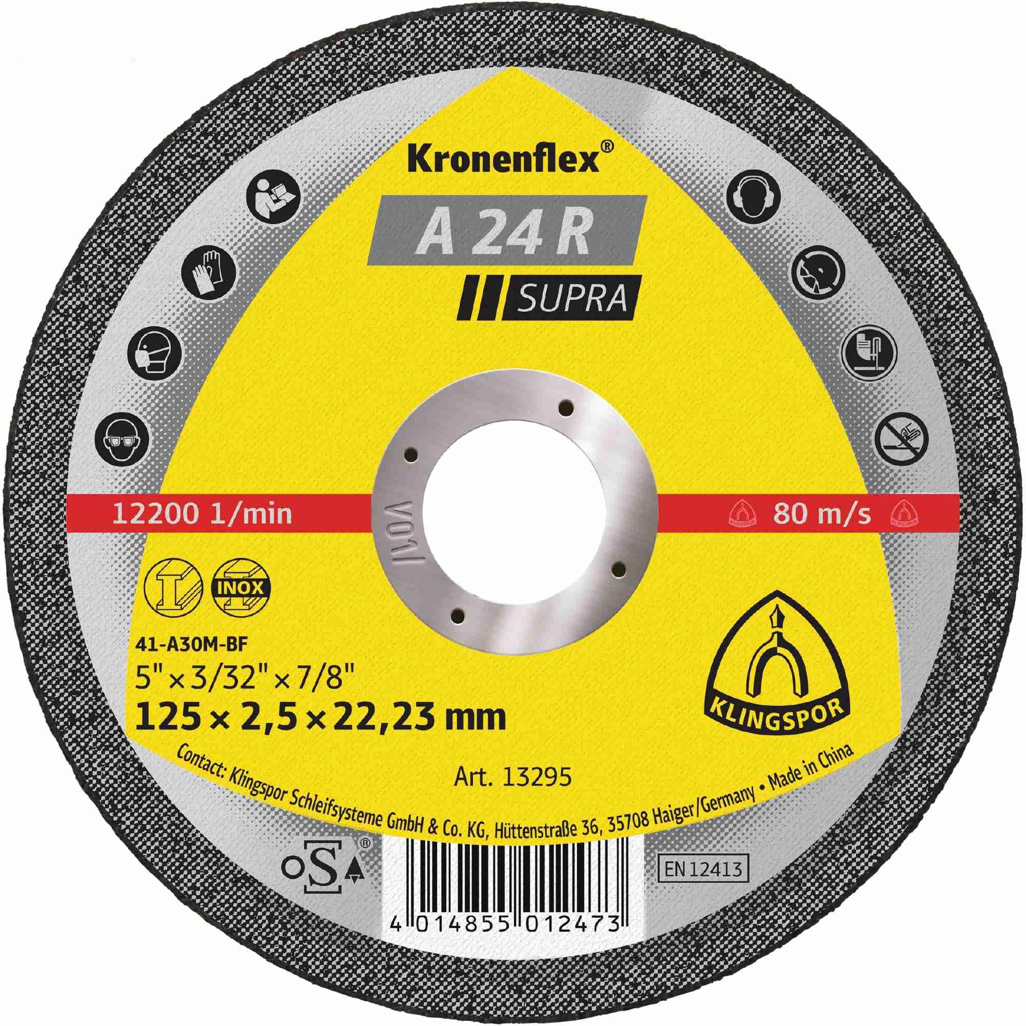 A 24 R - Discos de corte rectos (25 unidades, 125 x 2,5 x 22,23 mm)