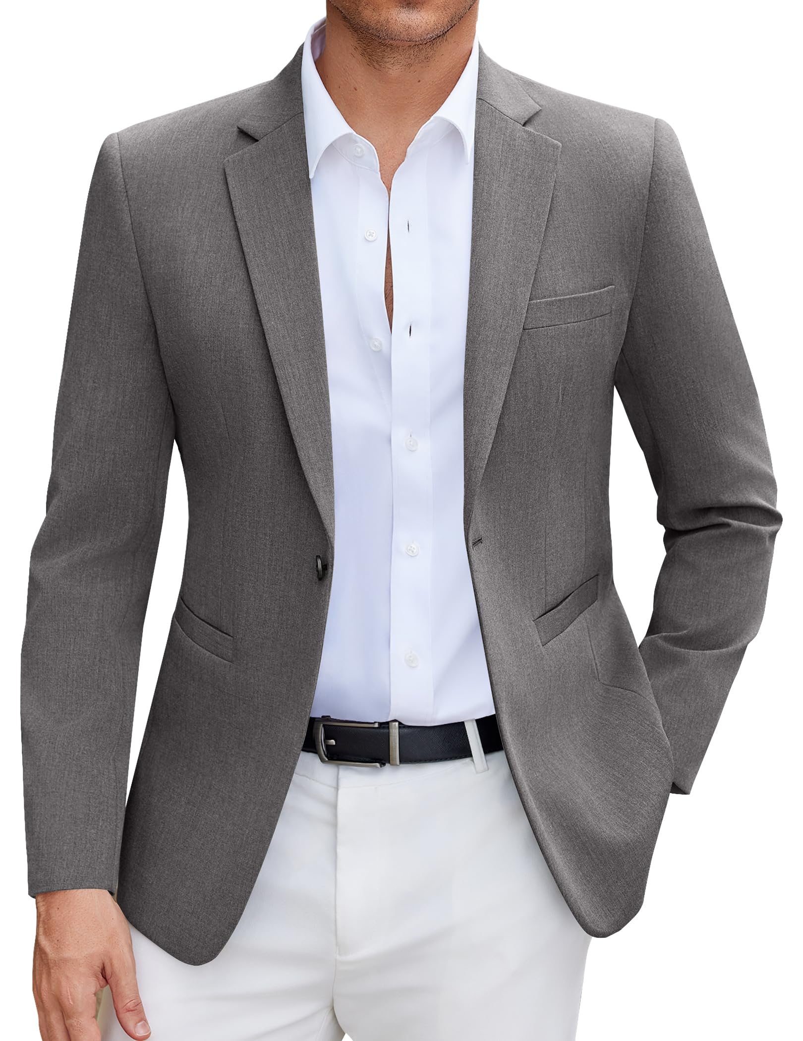 COOFANDY Mens Casual Blazer Slim Fit Suit Jacket Lightweight One Button Business Sport Coats