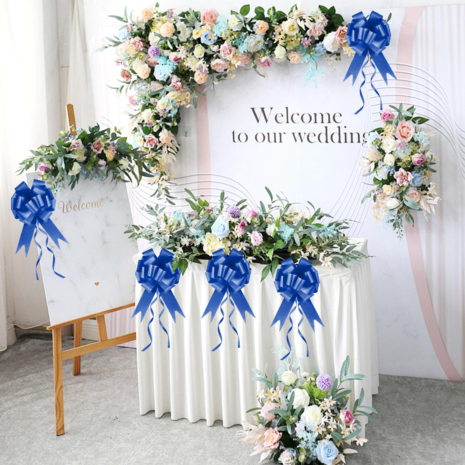 30 Nœuds Auto Mariage Blanc - Arcs Automatiques à Tirer Pour Décoration Voiture Et Emballage Cadeaux