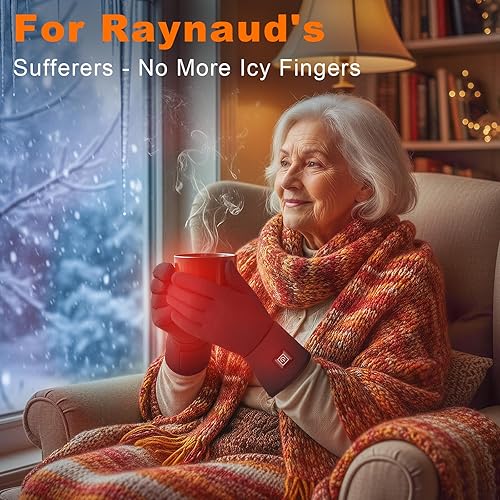 Miniatura 6 de BNZ Guantes térmicos para hombres y mujeres, guantes térmicos recargables para deportes de invierno, ciclismo, equitación, esquí, ciclismo, caza,