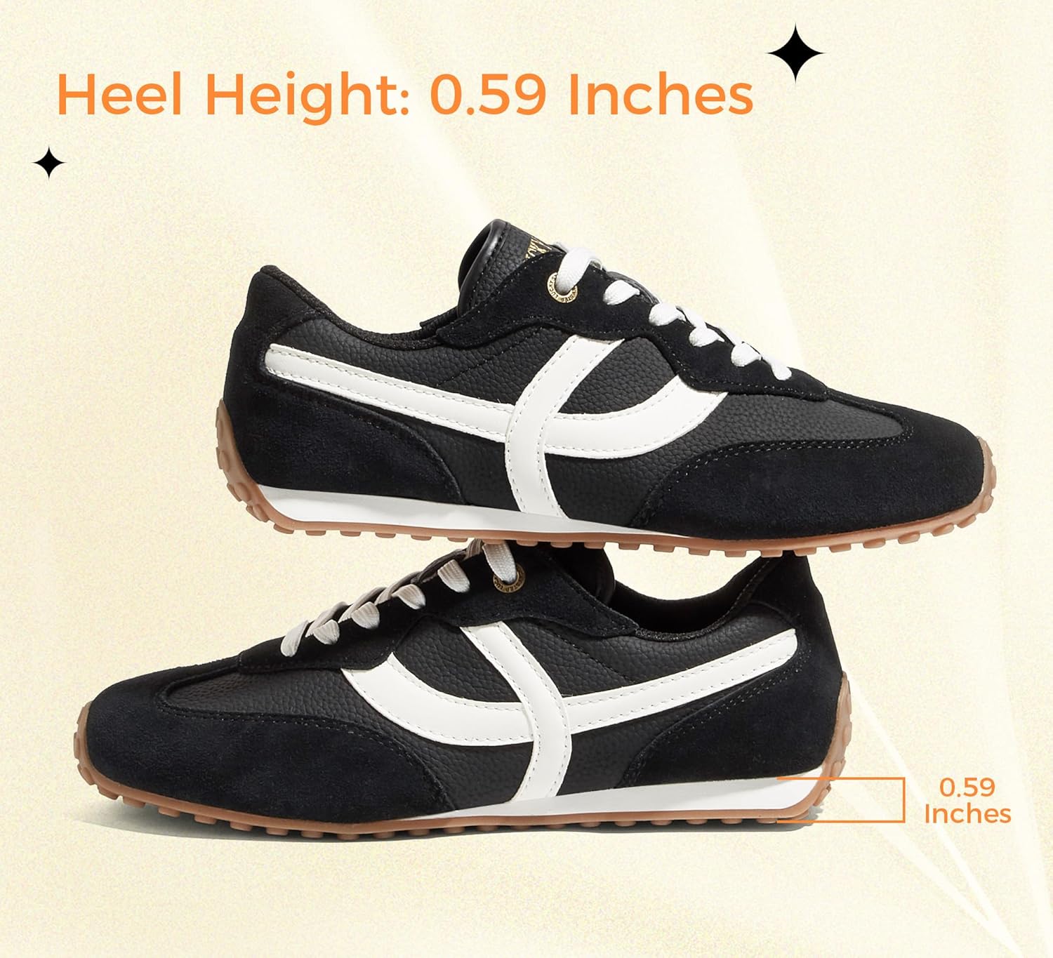 LUCKY STEP Women's Fashion Sneakers - Casual Retro Running Shoes - Non Slip Lightweight Trendy Comfortable Walking Footwear - Image 7