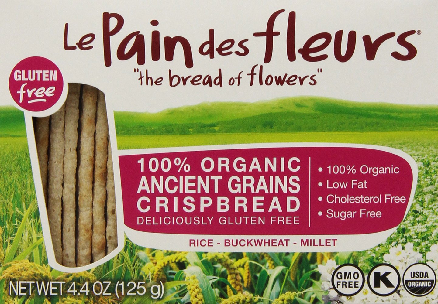 Le Pain des FleursCrispbread, Ancient Grain, 4.4 Ounce (145253)USDA Organic