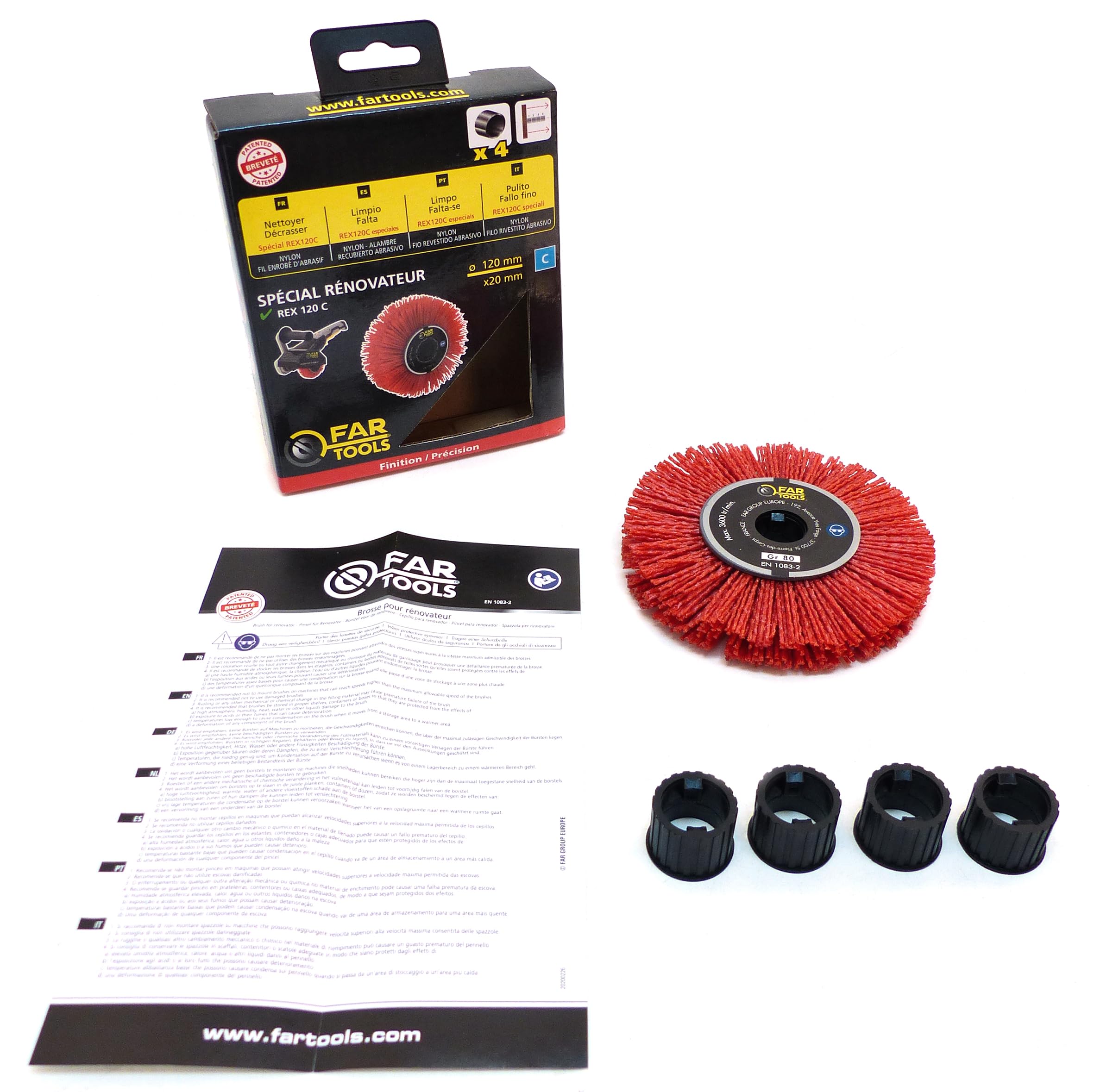 Präzisionsbürste aus Schleifnylon Ø 120 mm/L 20 mm