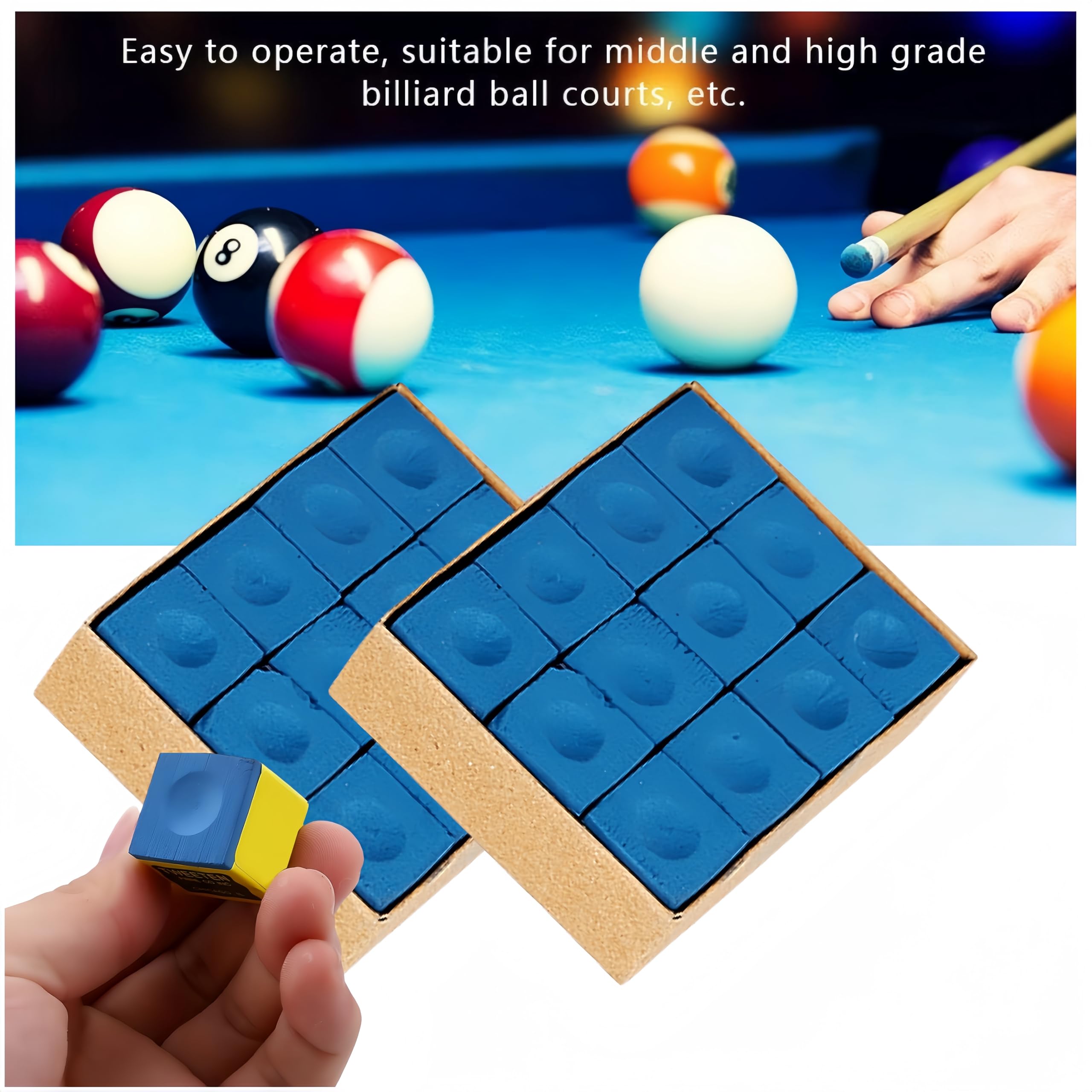Gesso da biliardo Master Kreide Blu 24 pezzi antiscivolo