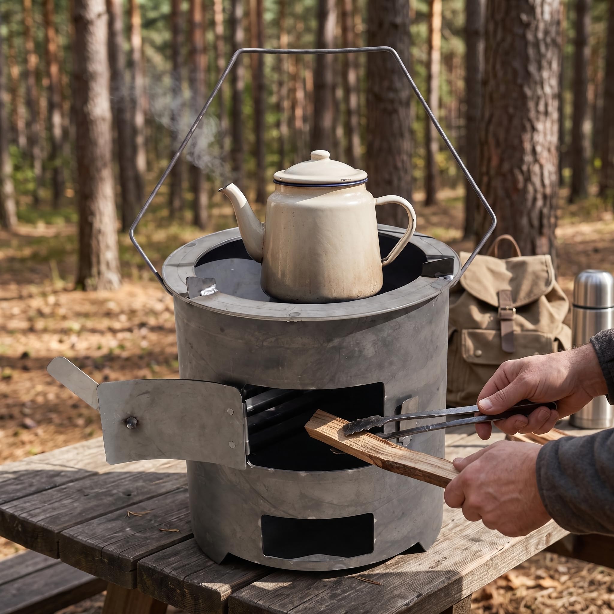 Fornello da Campeggio Portatile per Esterni, Stufa e Carbone per Campeggio Outdoor, style to 1