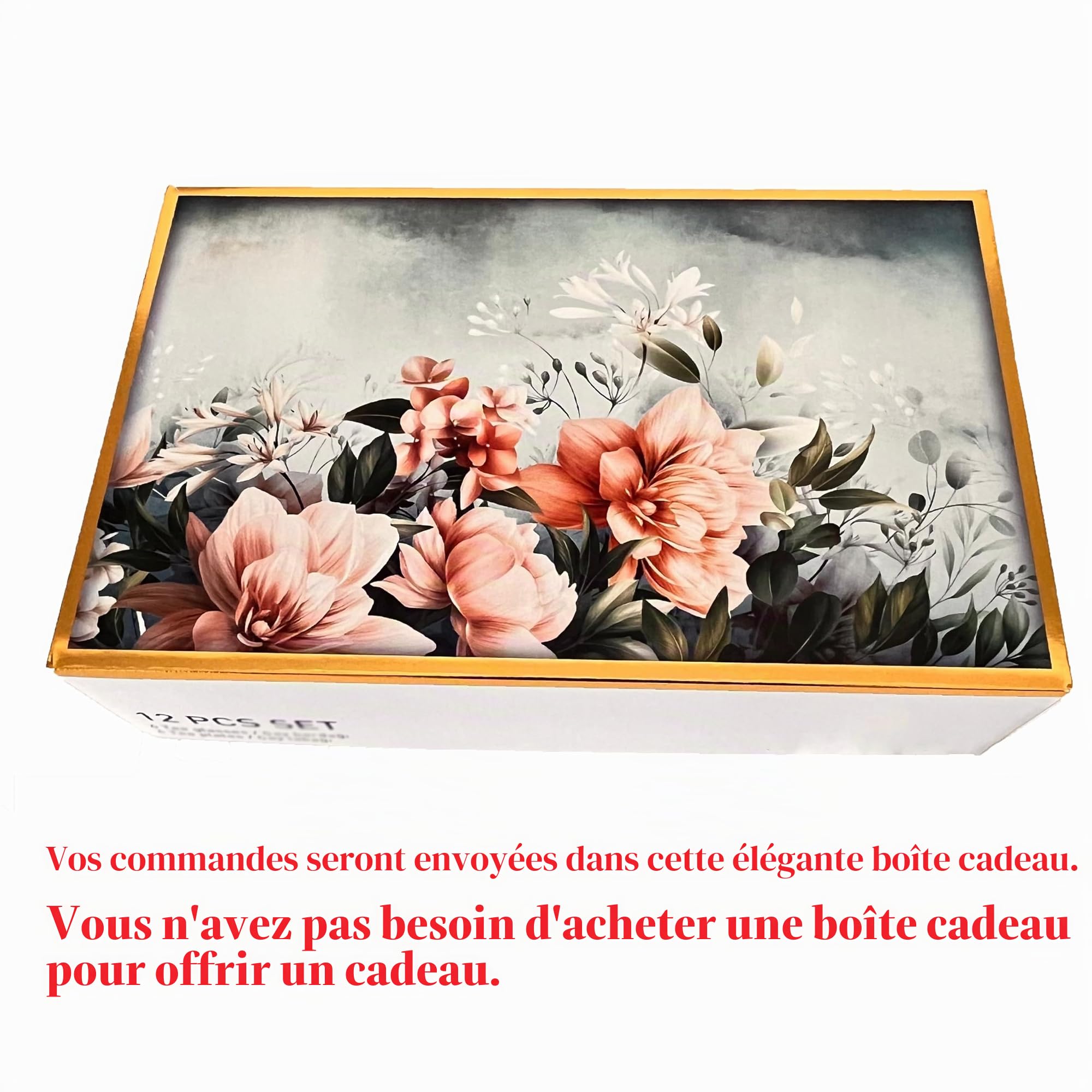 Lot de 6 verres à thé turcs faits à la main avec soucoupes - Tasses à thé turques vintage - Vaisselle arabe chic - Vintage persan