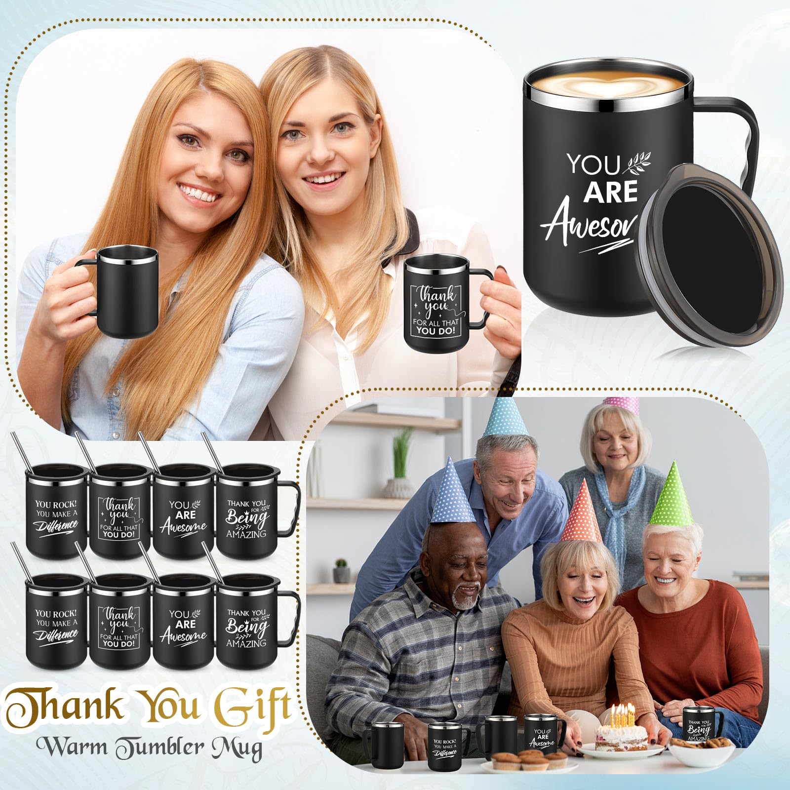 Sumind 6 Pcs Thank You Employee Appreciation Gifts Bulk 17 oz ...