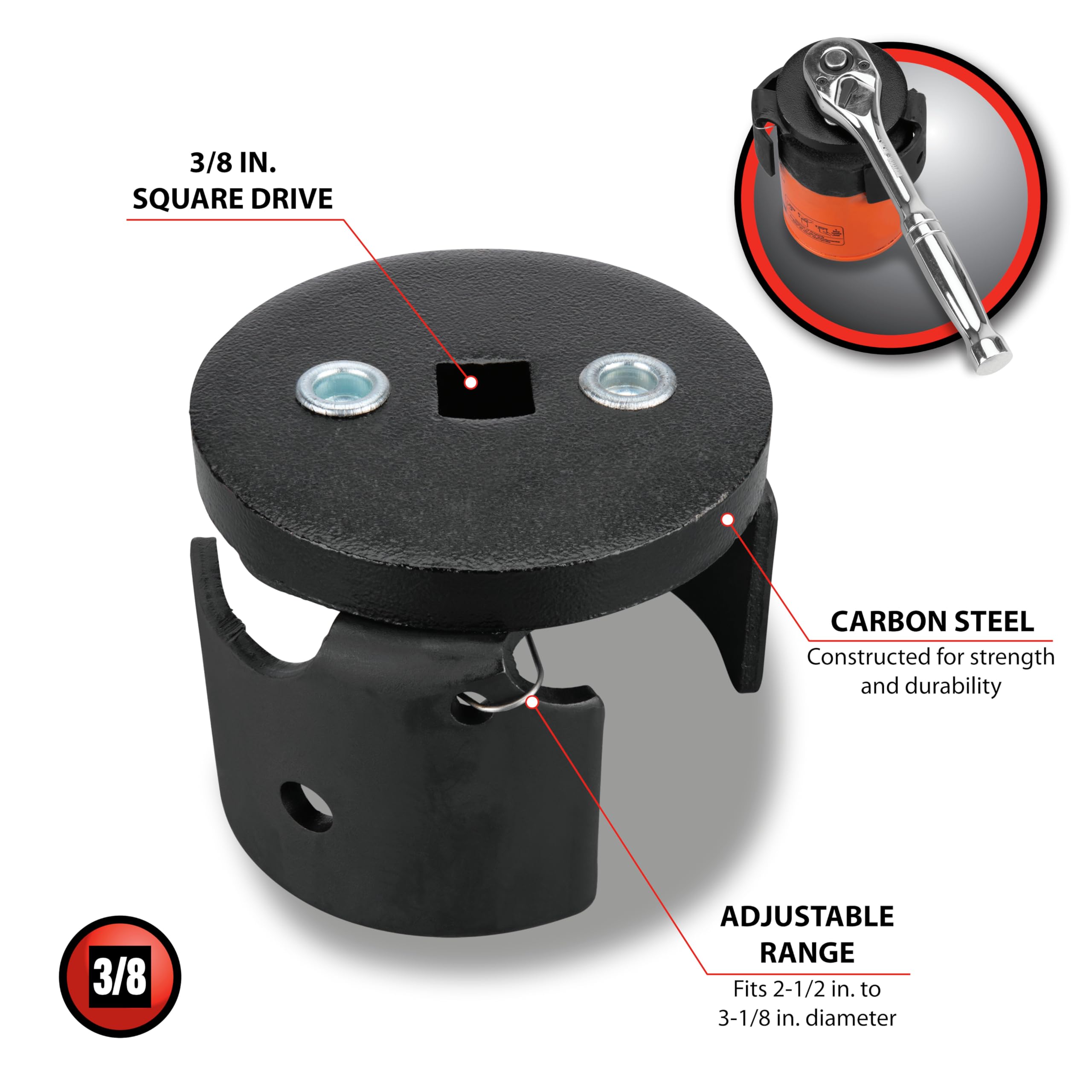 Performance Tool C28127 Adjustable Filter Wrench