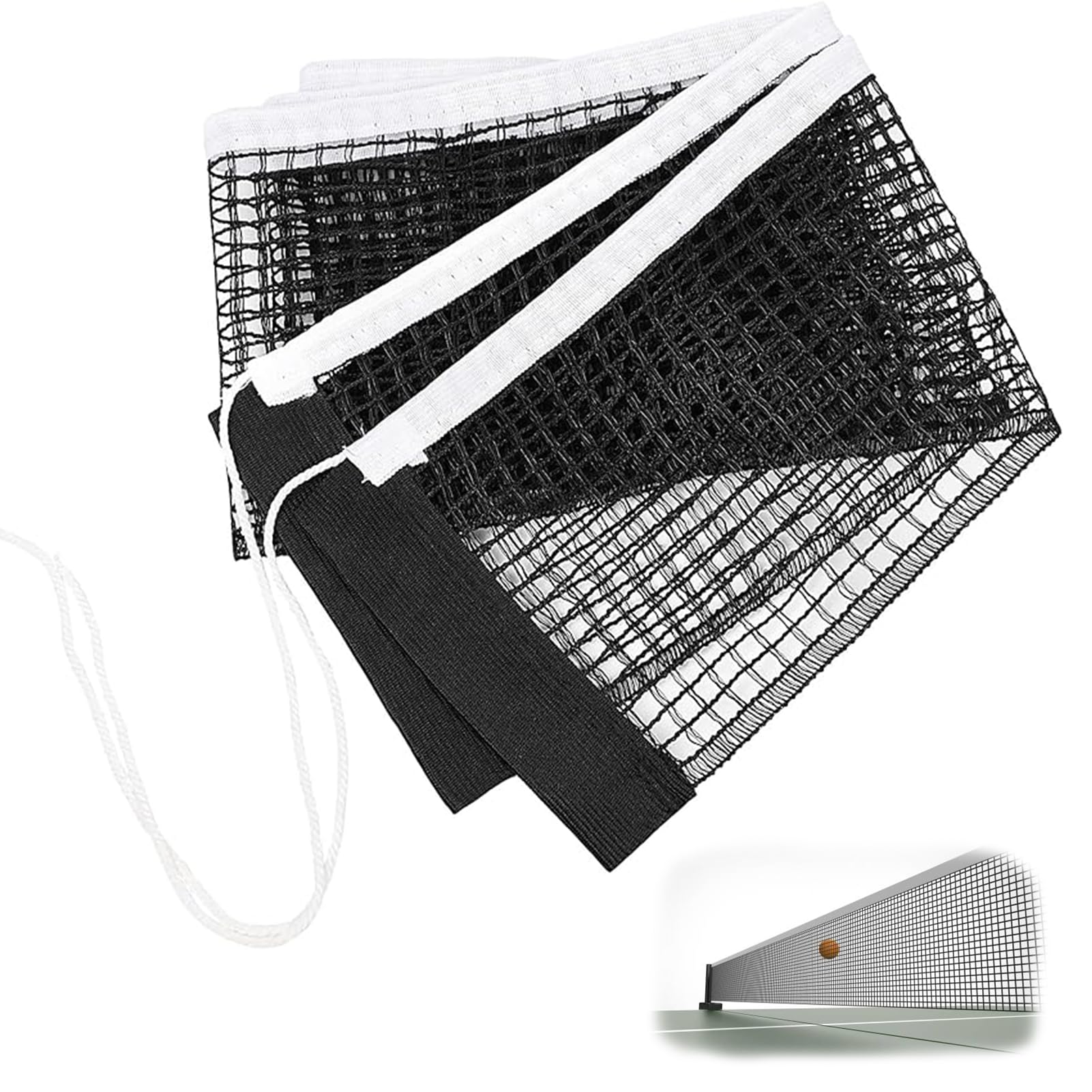 Rete Da Ping Pong Portatile 180 Cm - In Nylon Con Design Retrattile - Ricambio Universale Per Tavoli Da Tennistavolo - 3