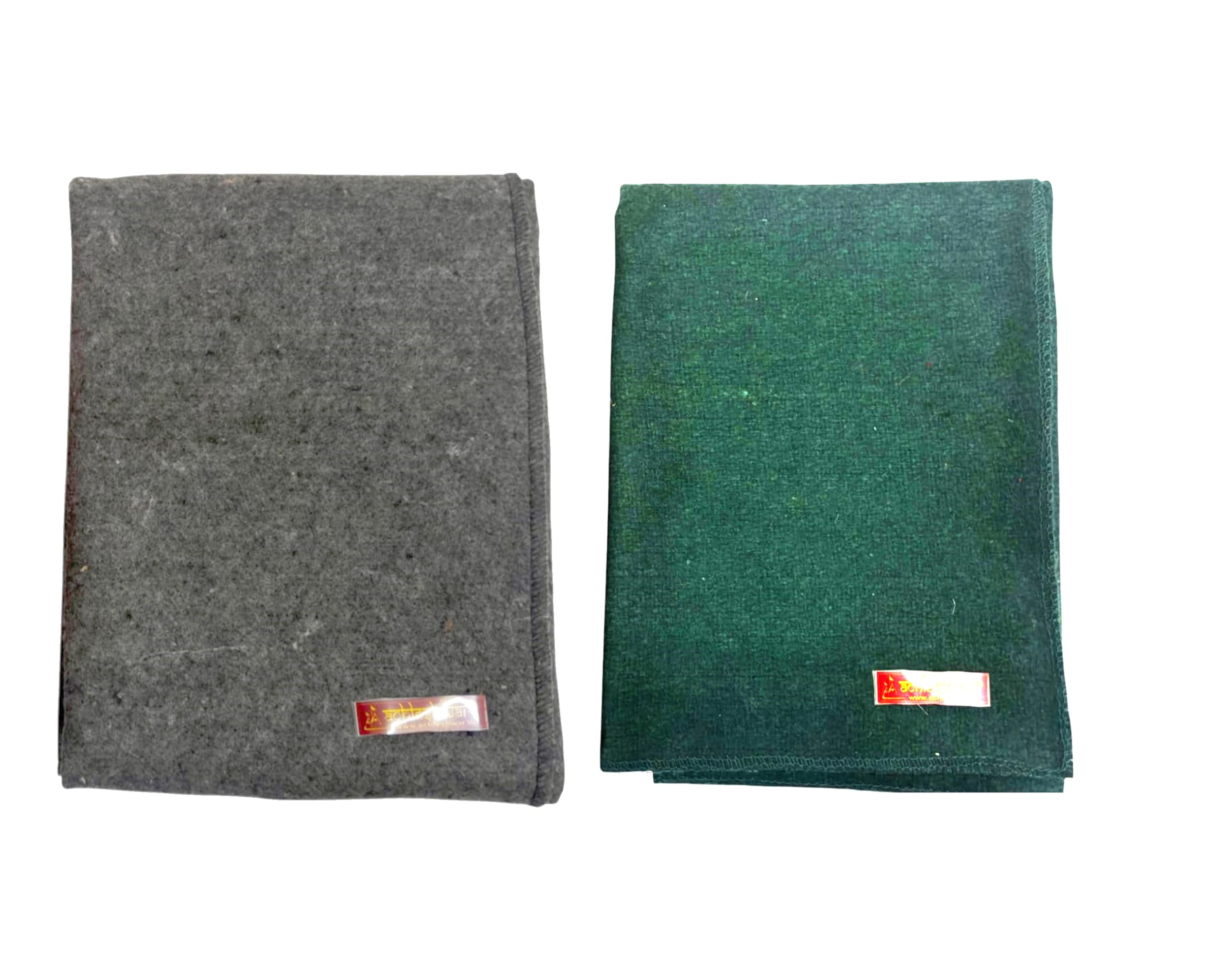 Achleshwar Combo of Premium Grey & Green Woolen Aasan Completely Handcrafted Perfect Mat for Meditation & Prayers - Soft, Comfortable(Size 23 x 30 Inch)-image-34