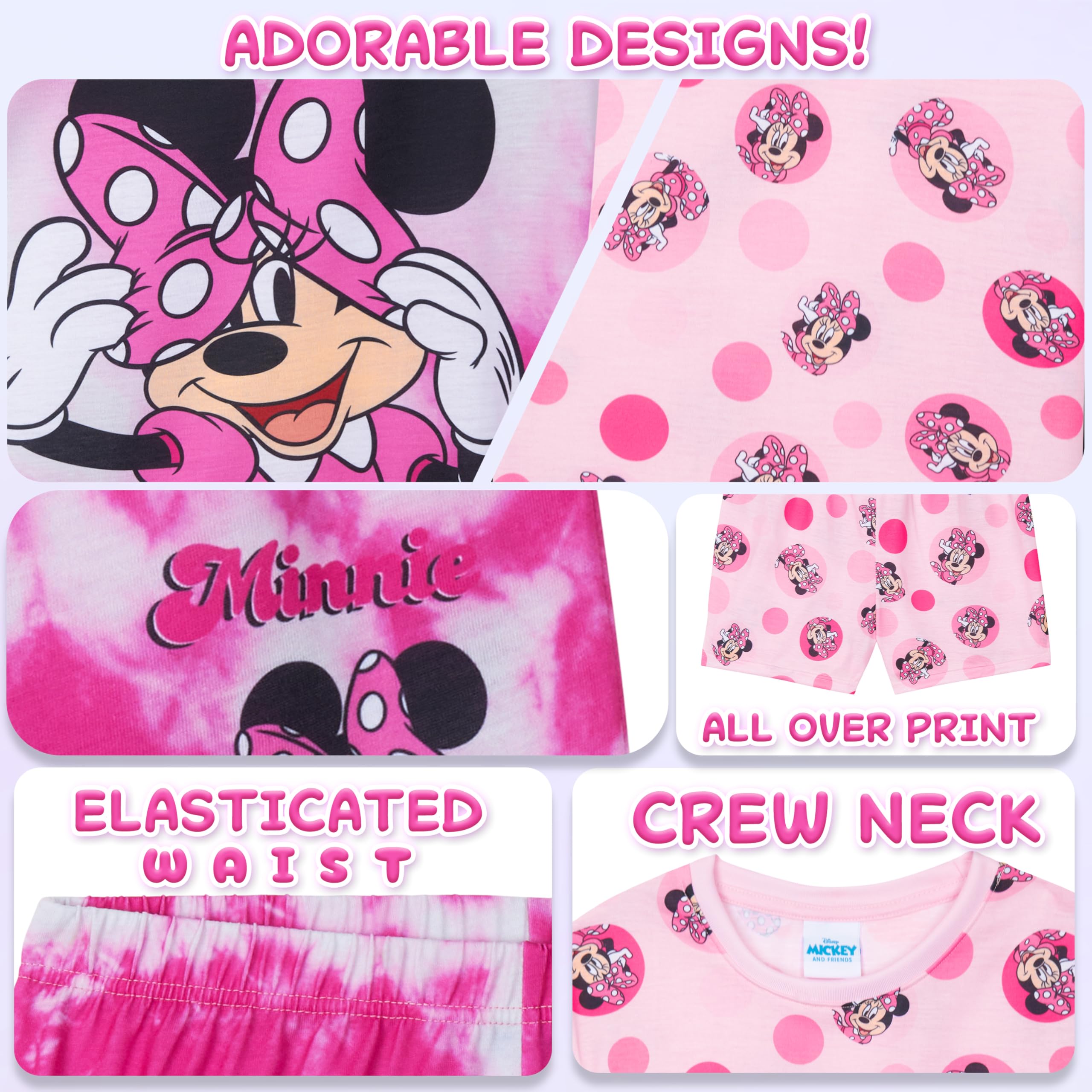 Get Trend Lot 2 Ensembles de Pyjama Fille et Ado Court Ensemble Fille Vêtement de Nuit Pyjamas Été Tenues Détente Idée Cadeau