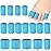 Blulu 16 Pcs Toe Cushion Tube Sleeves Soft Gel Corn Pad Protectors for Cushions Corns, Blisters, Calluses, Toes and Fingers(Blue)