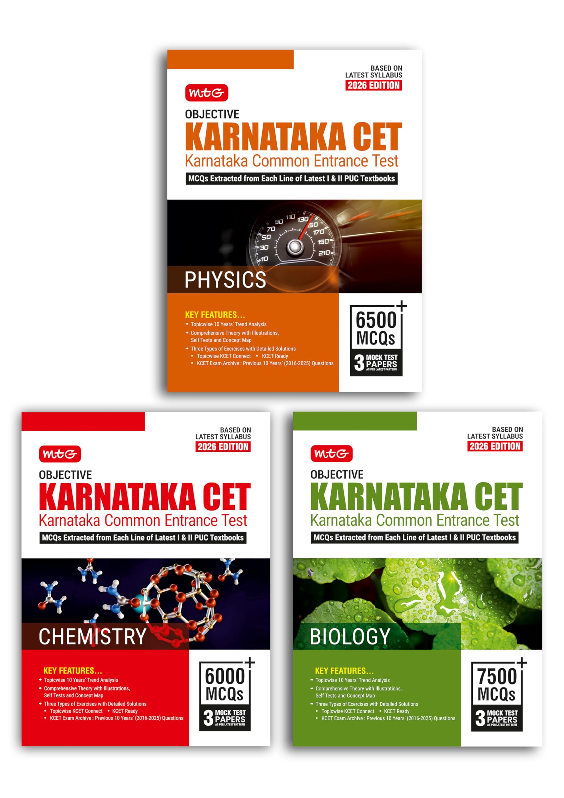 MTG Objective Karnataka CET (KCET) Physics, Chemistry & Biology
