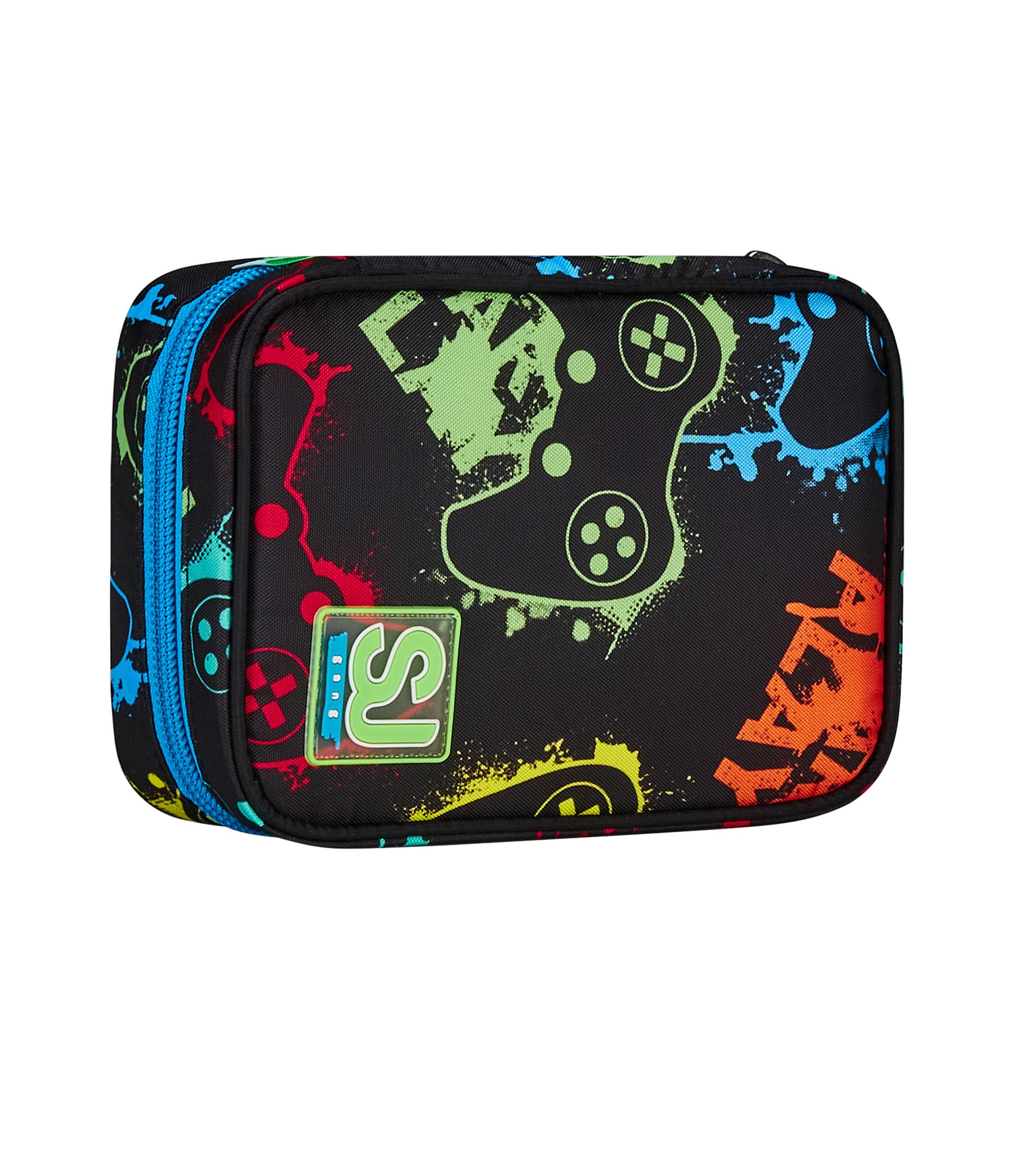 SJ GANG STYLE JAM GANG Astuccio Scuola Speed Pad, Nero, Portapenne Mono Scomparto Con Plance Amovibili e Penne, Matite, Colori, Accessori Zaino, Elementari, Medie, Bambino