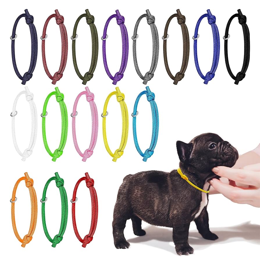 12Pcs Puppy Id Collars, Newborn Dog Kittens Band, Whelping Collars