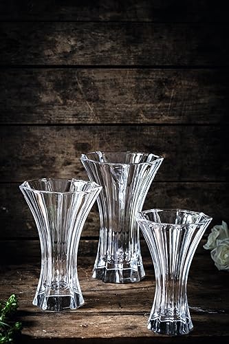 Miniatura 5 de Nachtmann Saphir Collection - Florero de cristal, 10.6 pulgadas, florero de cristal decorativo para flores, decoración del hogar y centros de mesa,