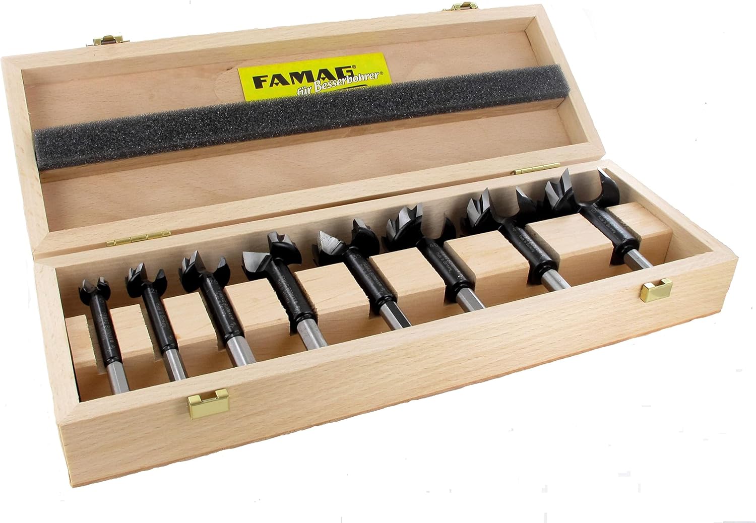 FAMAG Bormax 2.0 AO Ensemble de Foret Forstner 8Pièces D=15,20,25,30,35,40,45,50mm dans la