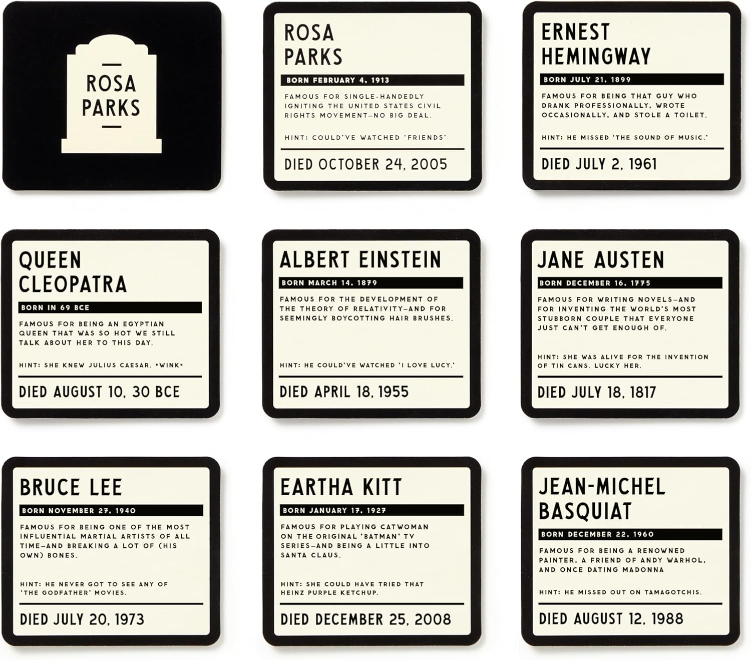 Brass Monkey How Dead are They – Party Game with 350 Game Card Prompts and Trivia Facts to Figure Out When Celebrities Died, 2+ Players - Image 3