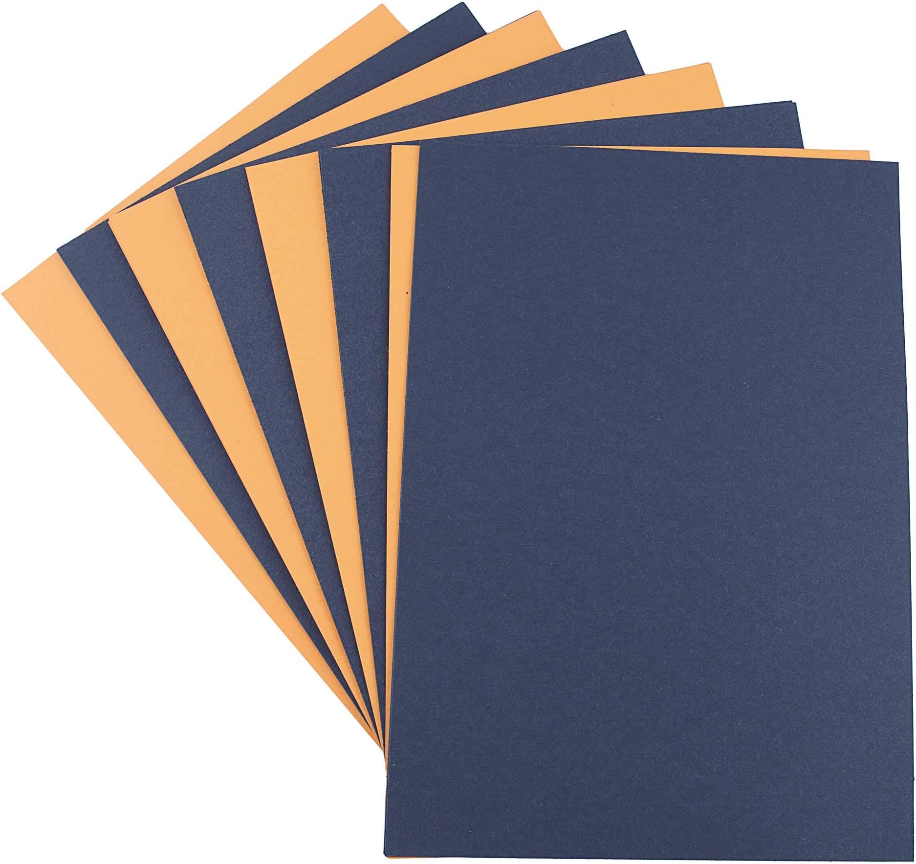 House of Card & Paper 220 GSM A4 Halloween Coloured Card - Orange/Black (Pack of 50 Sheets), HCP224