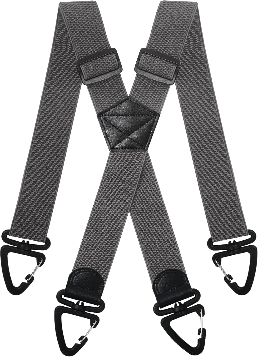 HTDVIG Heren bretels Heavy Duty werk bretels voor mannen 3,8 cm breed X-back met 4 plastic grijper sluitingen verstelbare elastische broek broek bretels, Haak Bruin, Eén maat HTDVIG Heren bretels Heavy Duty werk bretels voor mannen 3,8 cm breed X-back met 4 plastic grijper sluitingen verstelbare elastische broek broek bretels, Haak Bruin, Eén maat