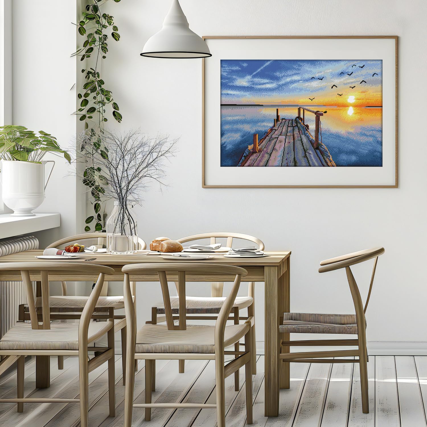 DIAMOND DOTZ Sunset Jetty Diamond Painting Kits for Adults - Diamond Art Kits a Relaxing Creative Craft Kit with Dotz Gems 28.6x18.5