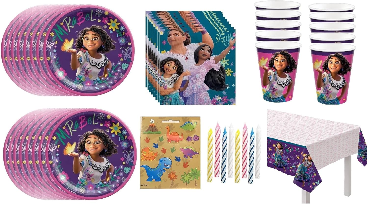 Encanto Birthday Party Supplies Bundle Pack includes Plates