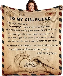 Gifts for Girlfriend to My Girlfriend Blanket Romantic Gifts for Her I Love You Throw Blankets Birthday Anniversary Blankets for Bed Sofa 50"x60"