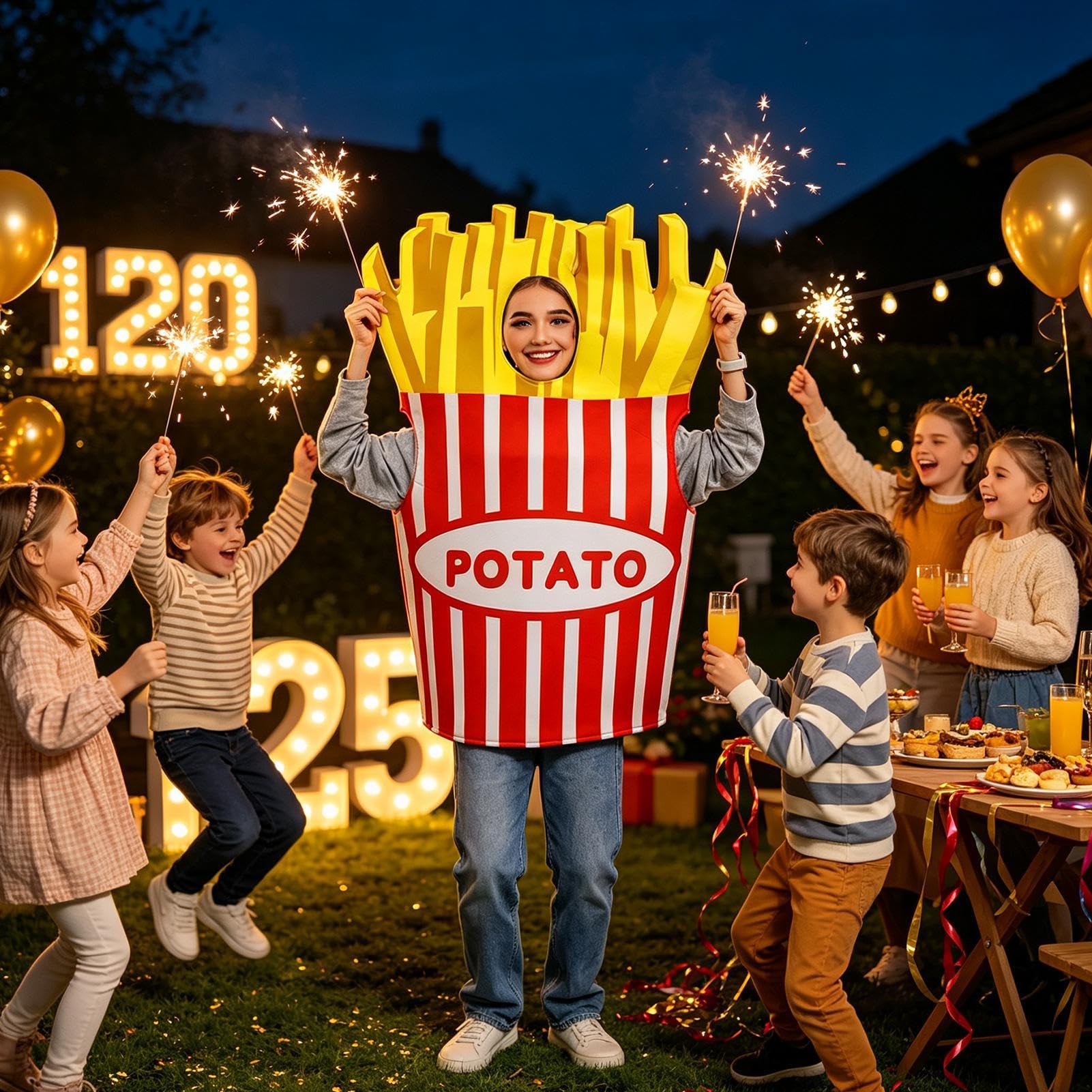 Kostium na Halloween, ketchup, cosplay, nowość, kształt jedzenia, ubrania