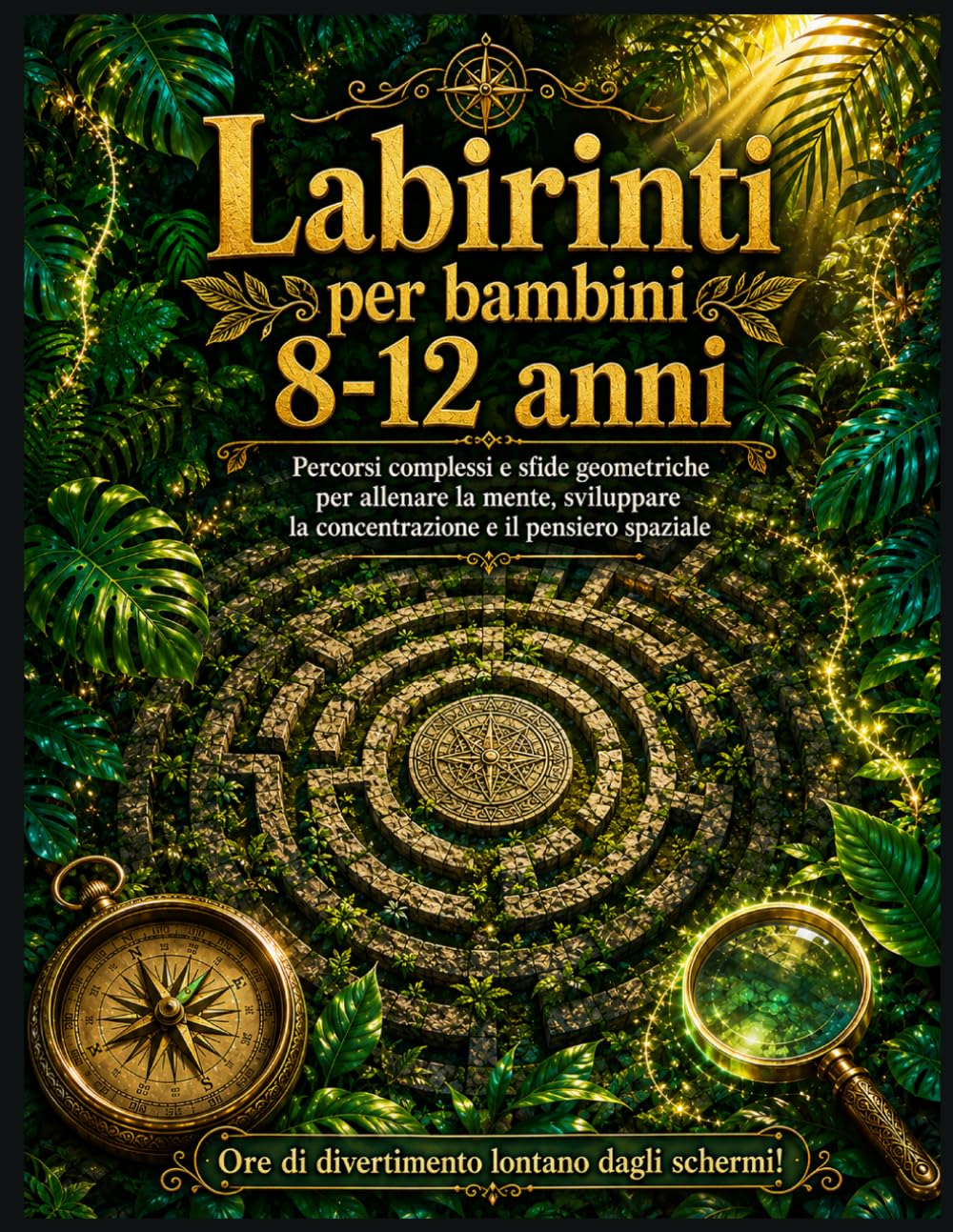 Labirinti per bambini 8-12 anni: Percorsi complessi e sfide geometriche per allenare la mente, sviluppare la concentrazione e il pensiero spaziale