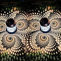 Vista 9 de Linternas solares colgantes al aire libre, linternas de metal decorativas de hadas - Luz decorativa LED impermeable para jardín, patio, césped