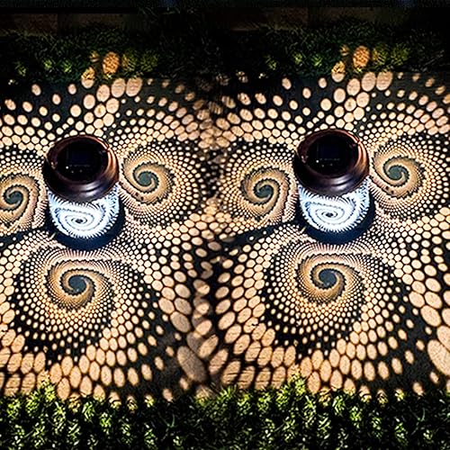 Miniatura 8 de Faroles solares colgantes para exteriores, faroles decorativos de metal con sol y luna, luz LED decorativa impermeable para jardín, patio, césped,