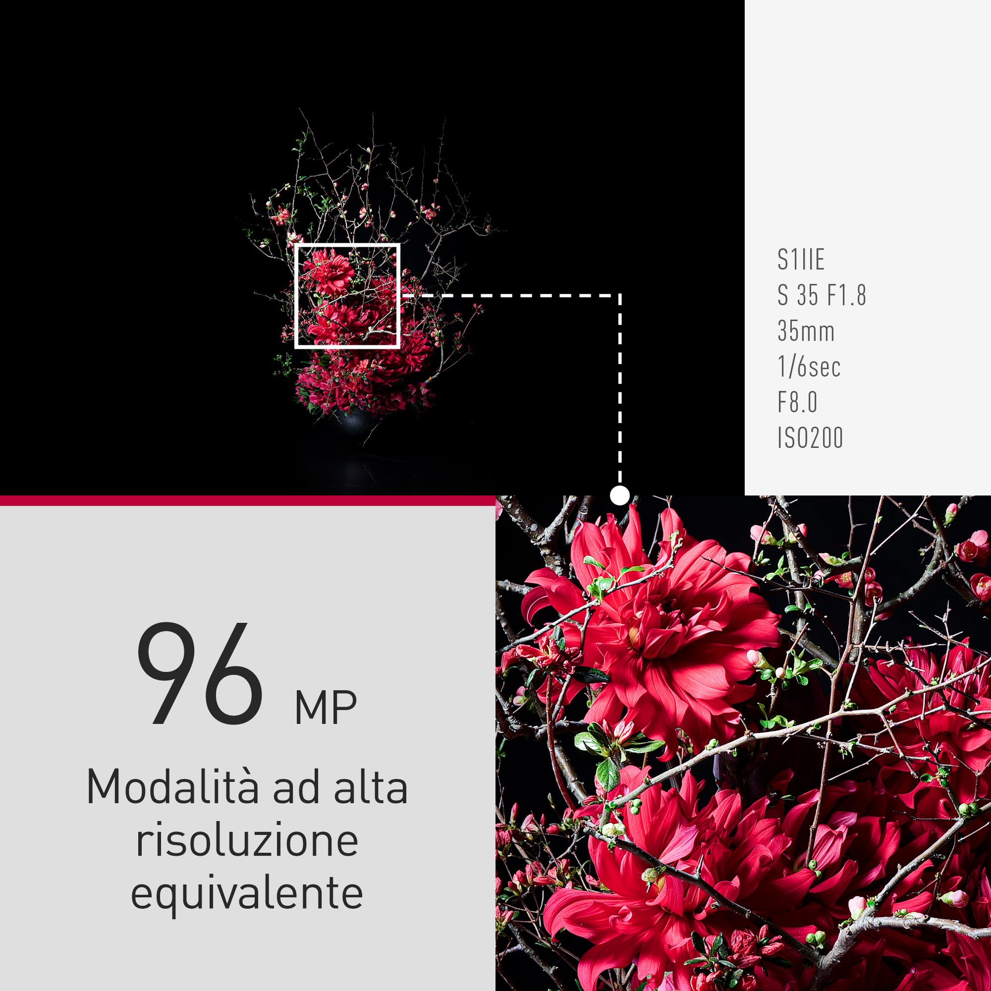 Panasonic LUMIX S1IIE Fotocamera Mirrorless Full Frame, con Obiettivo 24-105 mm F4, 24MP, Cs4K 60p, 6K 30p Open Gate, ProRes RAW, AF di Fase Ibrido, Attacco a L, Nero