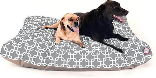 Majestic Pet Products - Cama rectangular extragrande para perros y mascotas, para interiores y exteriores, con funda extraíble y lavable