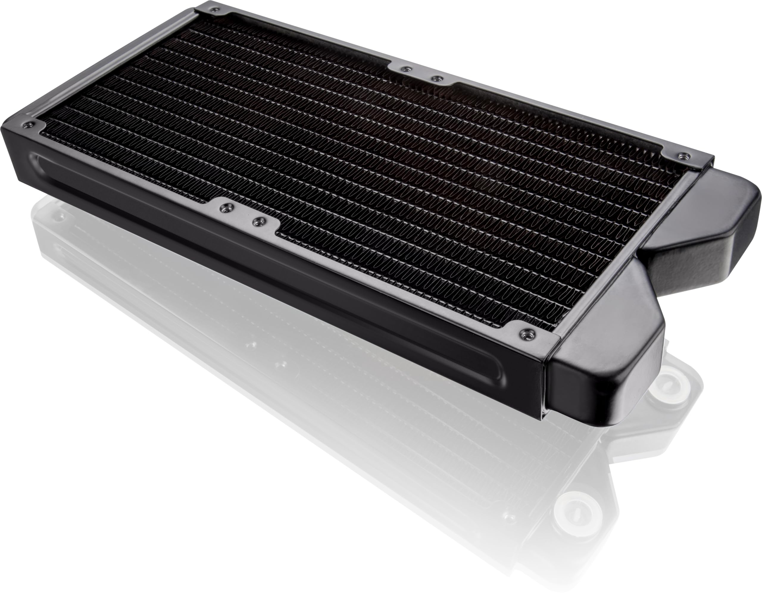 RAIJINTEK Calore Elite Slim Kupfer-Radiator - Schwarz Custom Wasserkühlung, Kupfer Radiator, 27 Millimeters Tiefe (240 mm)