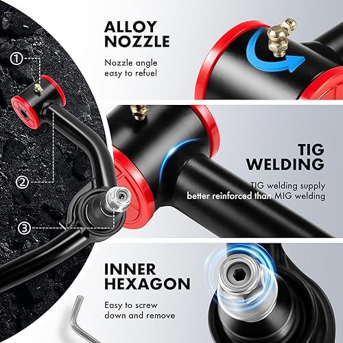 Miniatura 3 de Brazos de control superiores de 2 a 4 pulgadas compatibles con Chevy Silverado 1500 1999-2006, GMC Sierra 1500, dynofit Kit de brazo de control