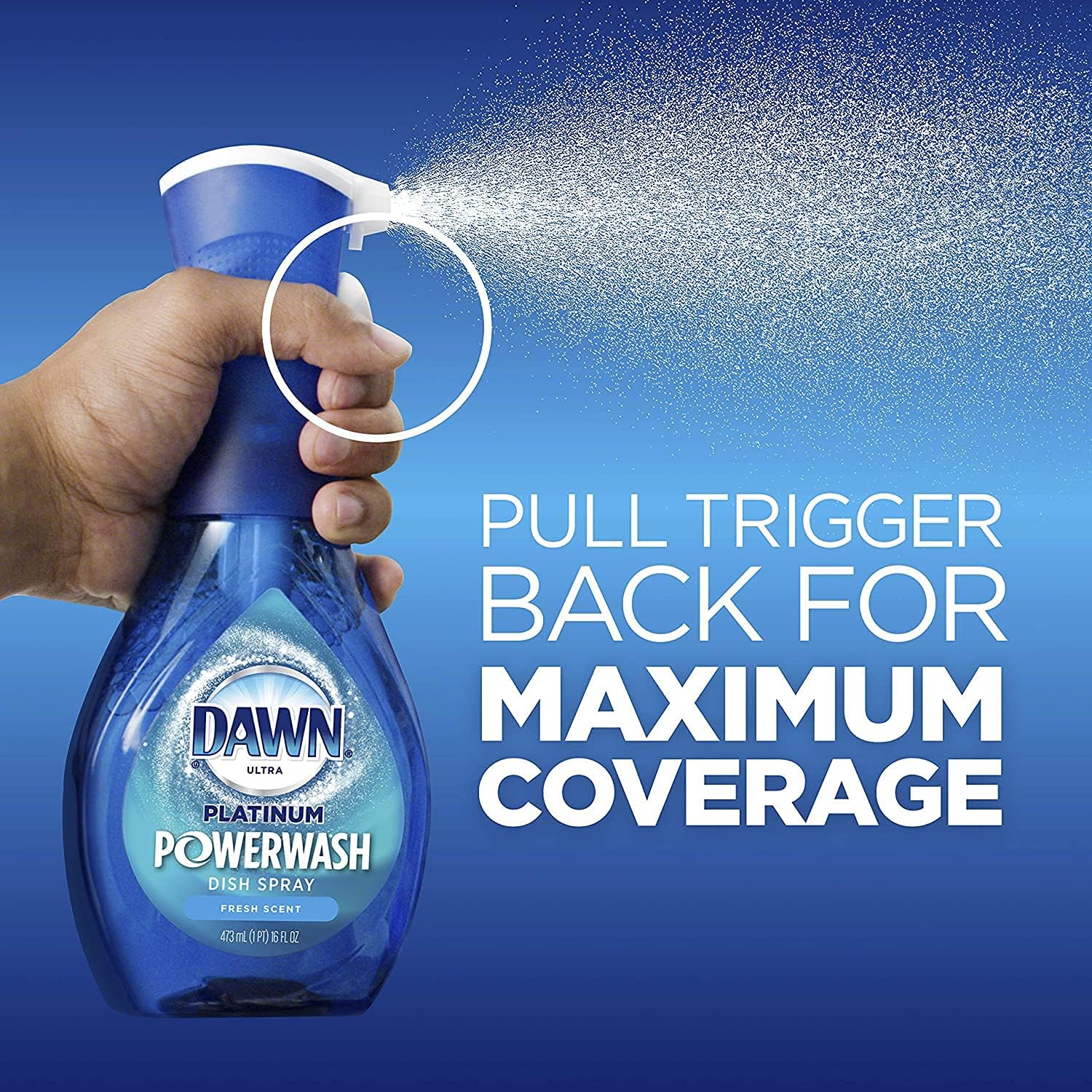Dawn Platinum Powerwash Dish Spray, Dish Soap, Fresh Scent Bundle, 1 Spray (16oz) + 3 Refills (16oz each) : Everything Else