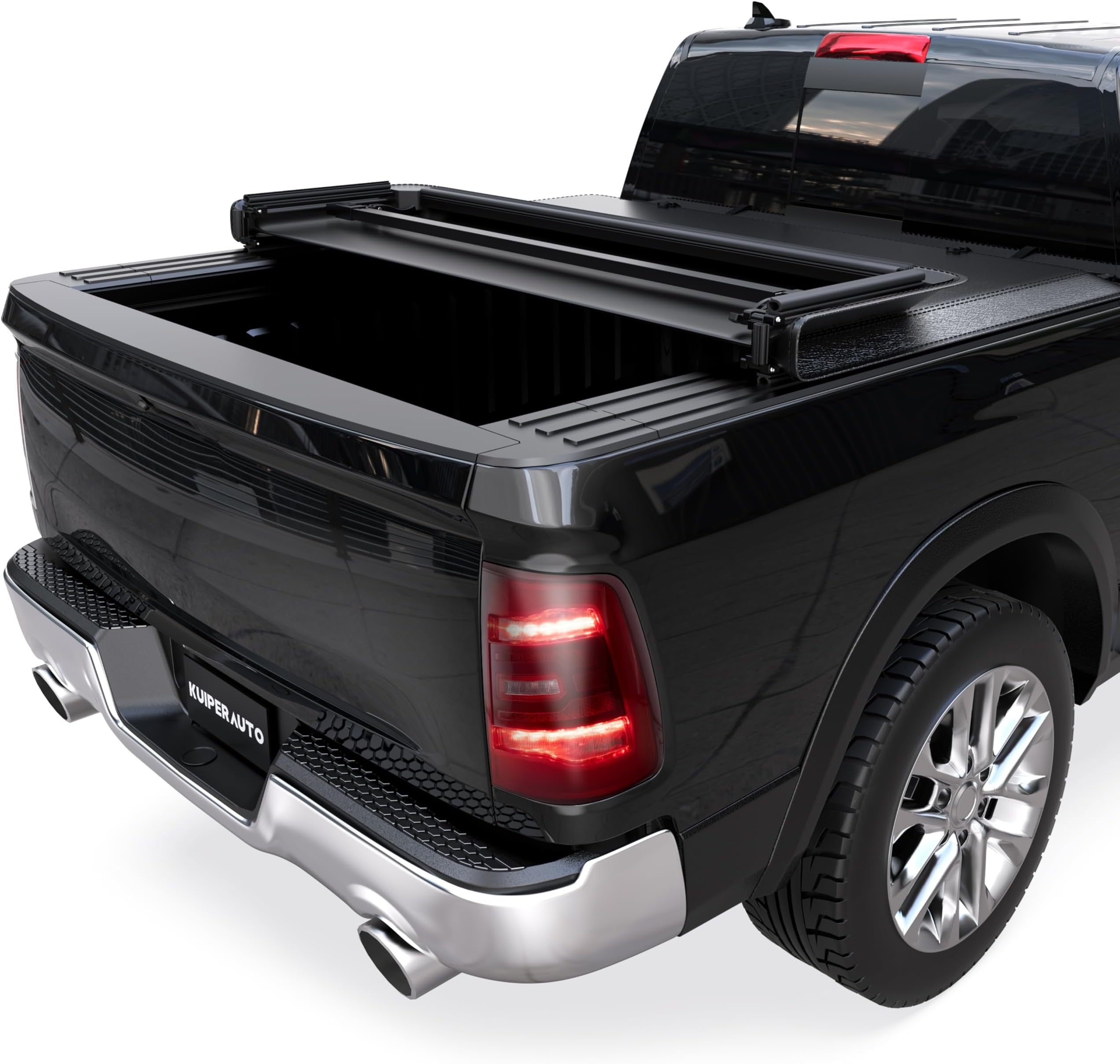 KUIPERAUTO Soft Tri-fold 5.6 Feet Bed Tonneau Cover Compatible for 2009-2024 Dodge Ram 1500 (Incl. 2019-2023 Classic & 2019-2024 New Body Style) W/o Ram Box Truck Bed