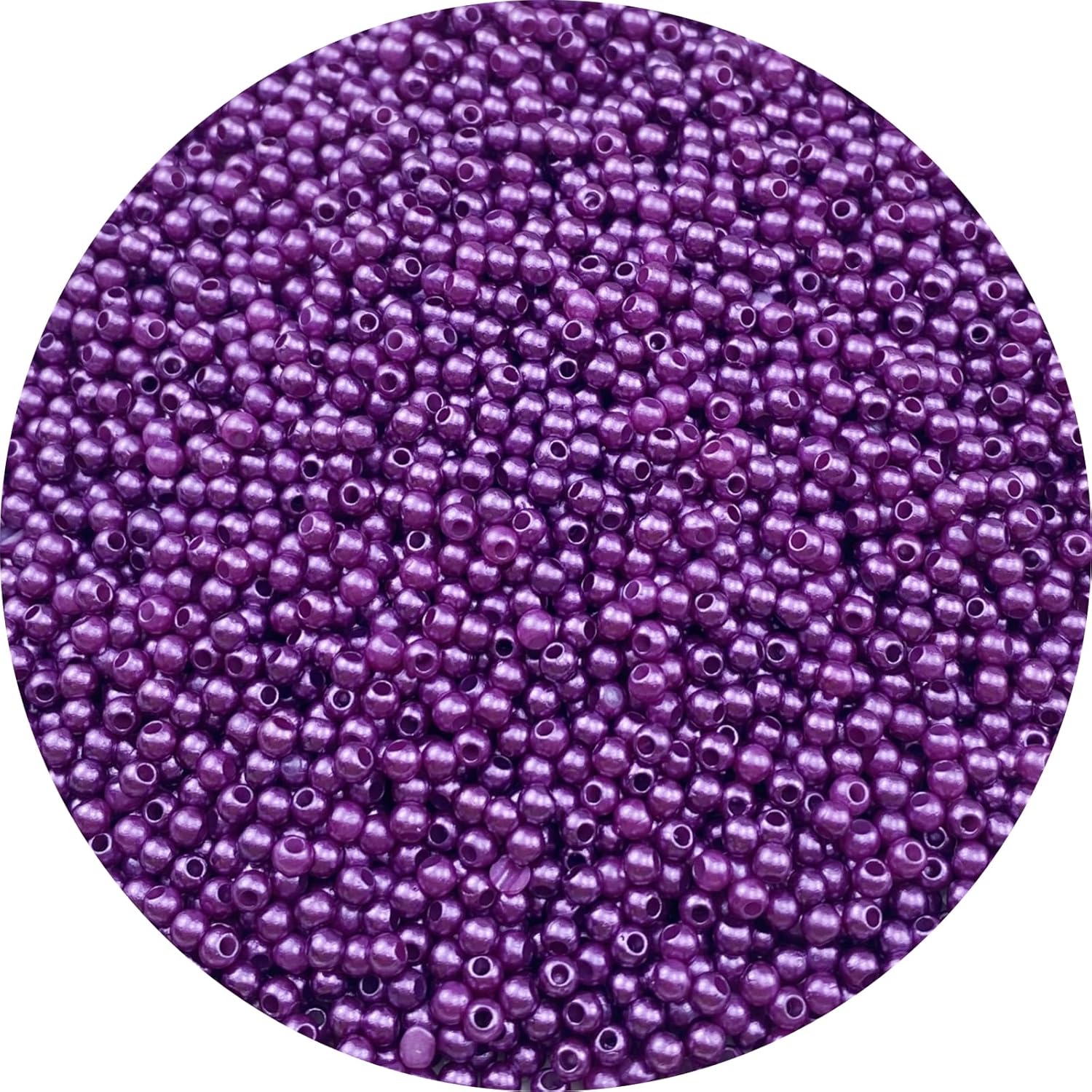 4000pcs Pearl Beads for Crafts 3mm Resin Pearl for Jewelry Making Round Bulk Pearls Beads with Hole for Necklaces Bracelets Earrings Making Jewelry Decoration(Dark Purple)