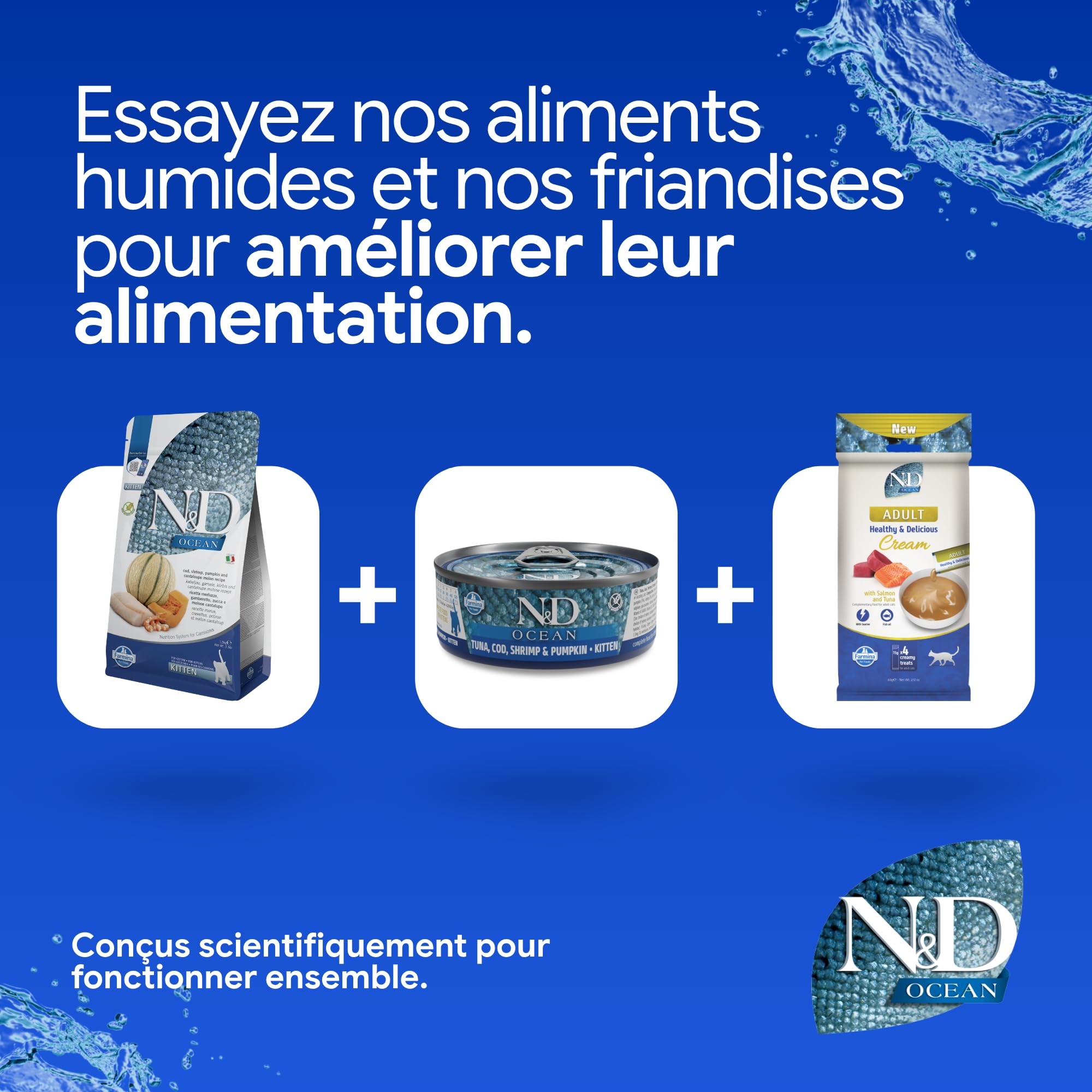 N&D Ocean Morue, Crevette, Potiron & Melon Chaton 5.00 kg