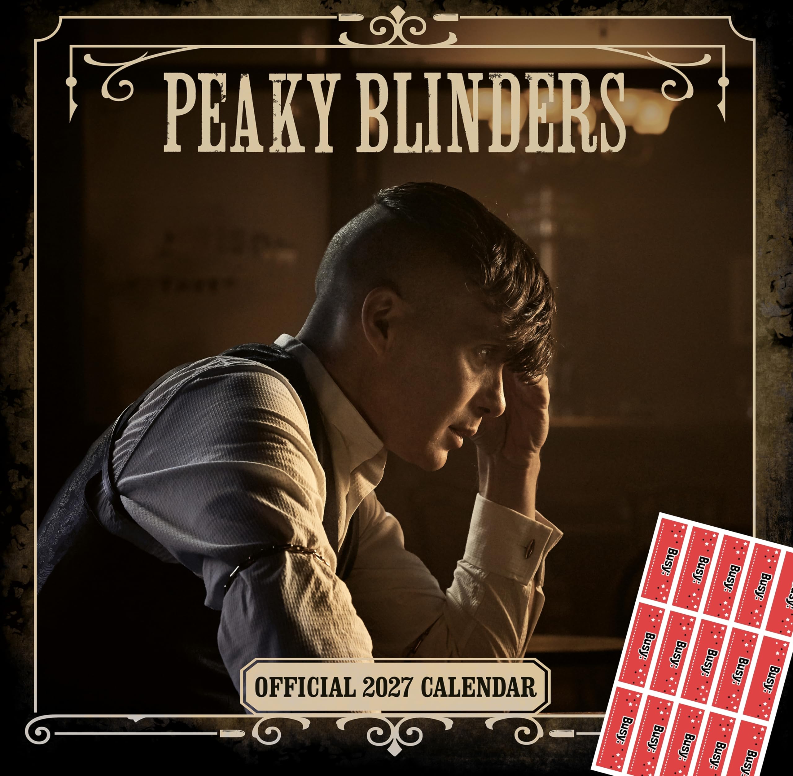 Official Peaky Blinders 2027 Square Wall Calendar with FREE Busy Stickers | BBC TV Series Calendar