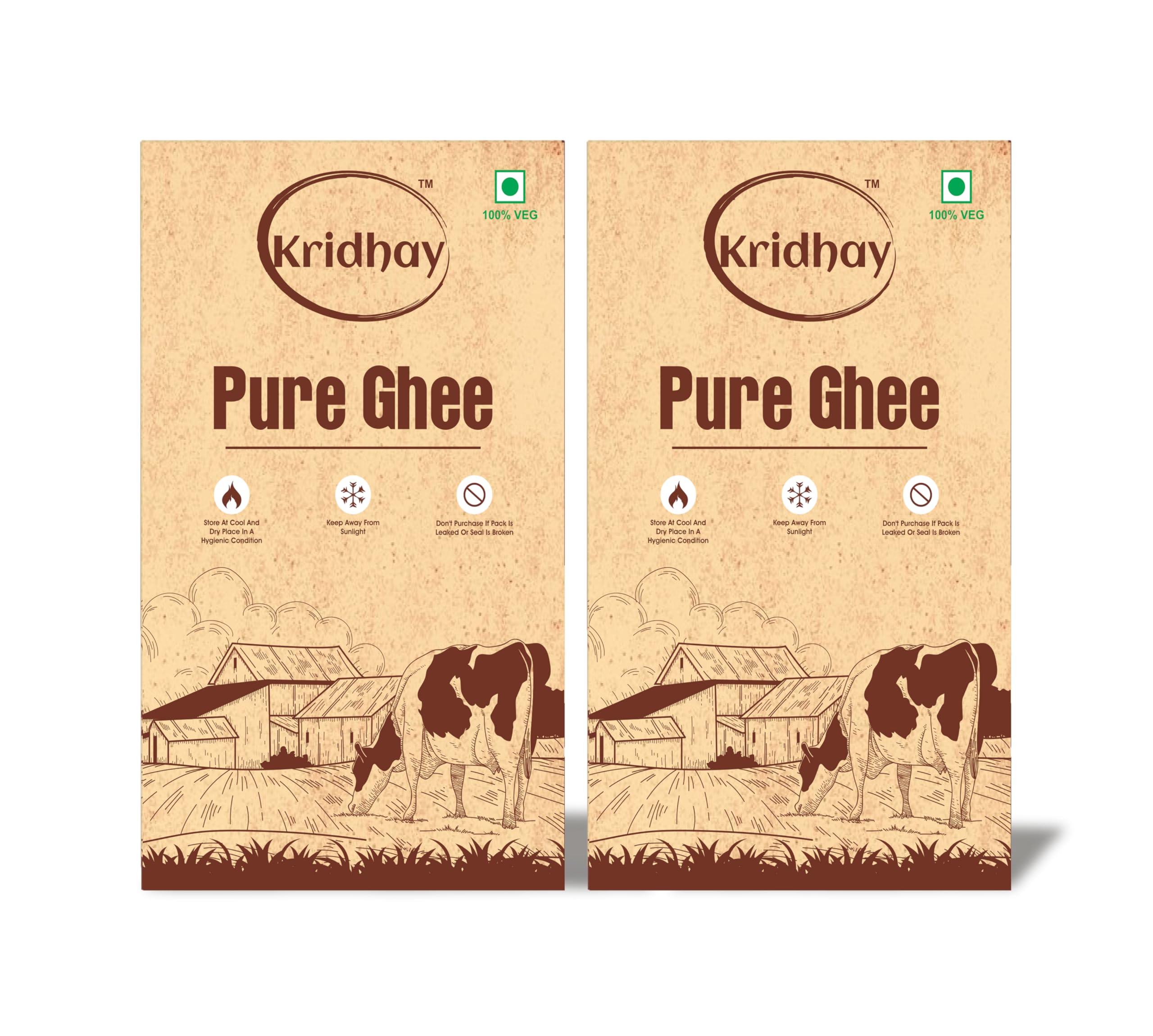 Kridhay Pure Ghee || Danedar Ghee with Rich Aroma - Tetrapack, 2L, Pack of 2 (B0D7CF6H97) Amazon Price History, Amazon Price Tracker