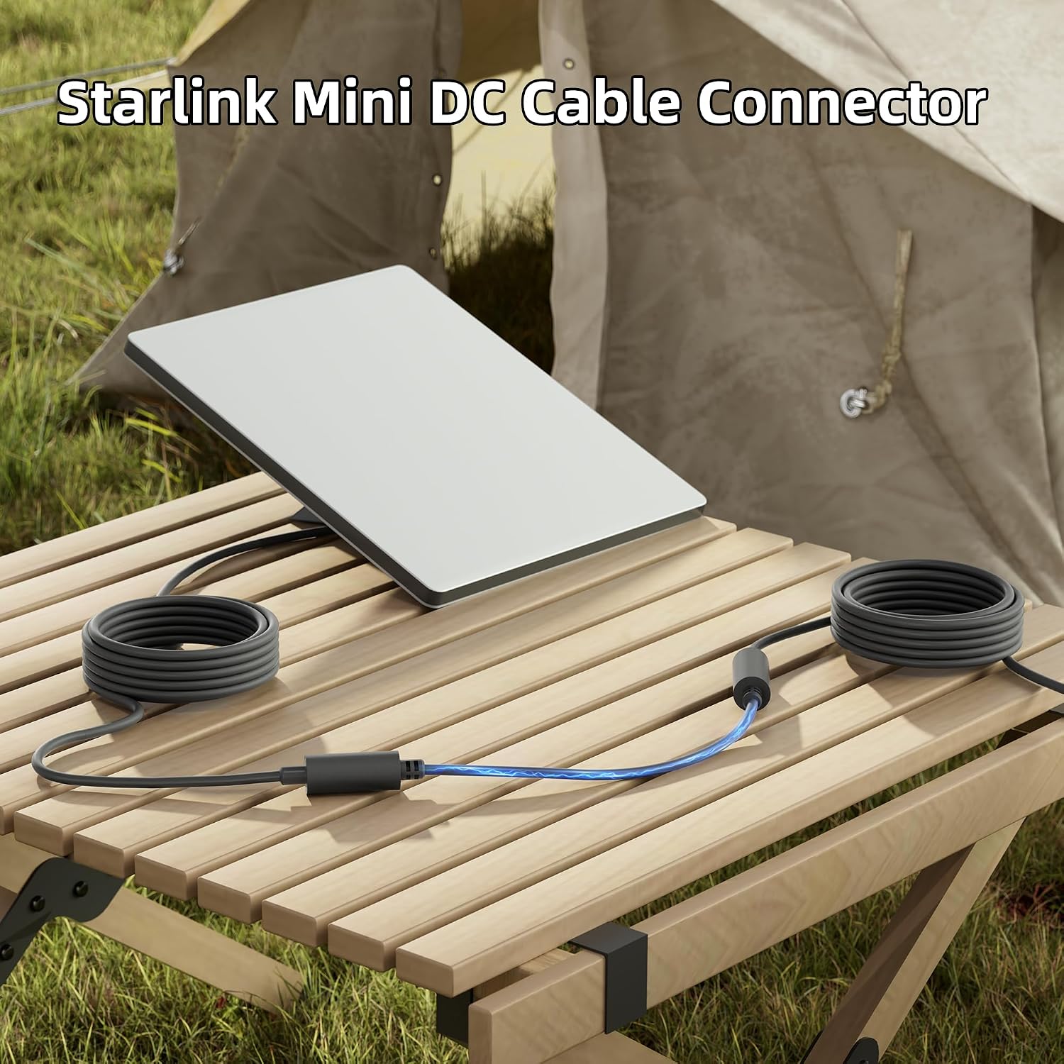 Starlink Mini/Gen 3 DC Cable Coupler, Starlink Mini Power Cable Extension DC Female to Female Adapter Power Cable Connector 0.3M Waterproof