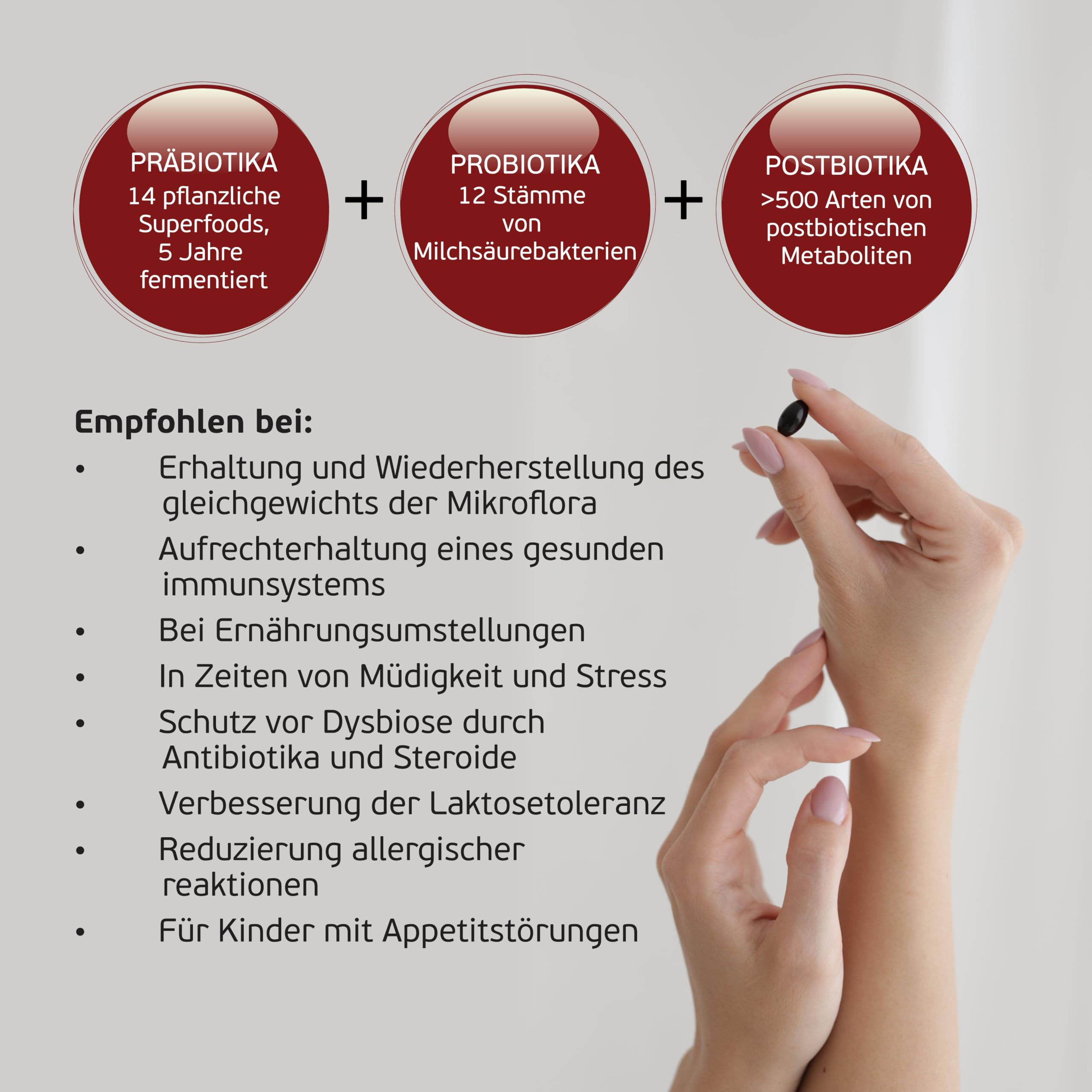 Dr.OHHIRA®Deluxe Probiotika, Postbiotisch, Präbiotisch -Für Darmsanierung kur- Darmkur, Darmflora Aufbau, Darmbakterien-12 Stämme, 5 Jahre Fermentation, 100 Milliarden lebende Bakterien (60 Kapseln)