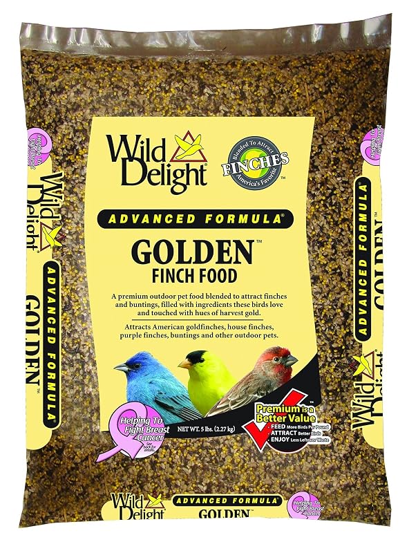 Alimento para tentilhões e aves silvestres Wild Delight com sementes de girassol, niger e milheto, 2,27 kg