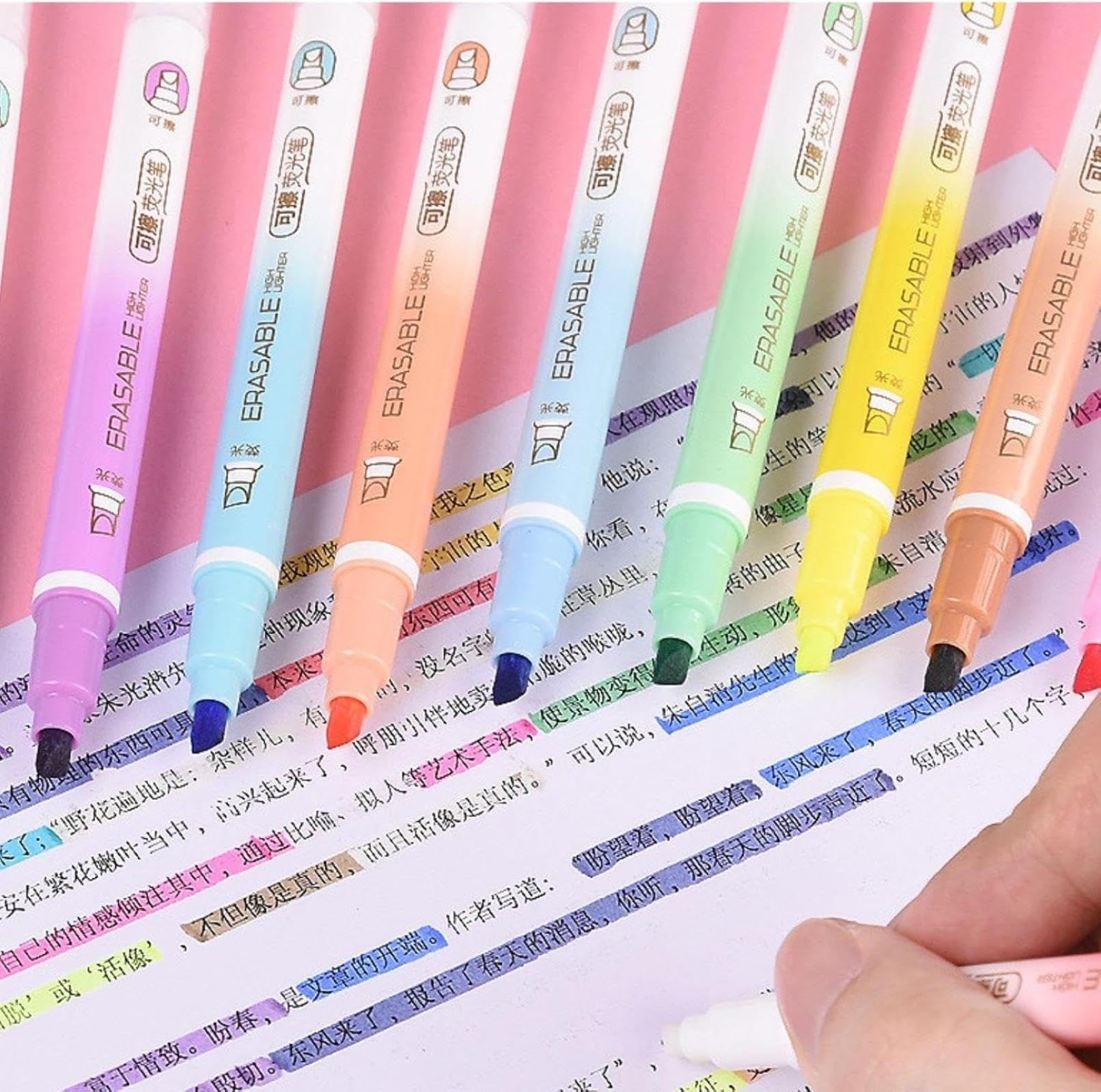 Amazon.co.jp: 12色消せる蛍光ペンマーカーペン 蛍光ペン セット