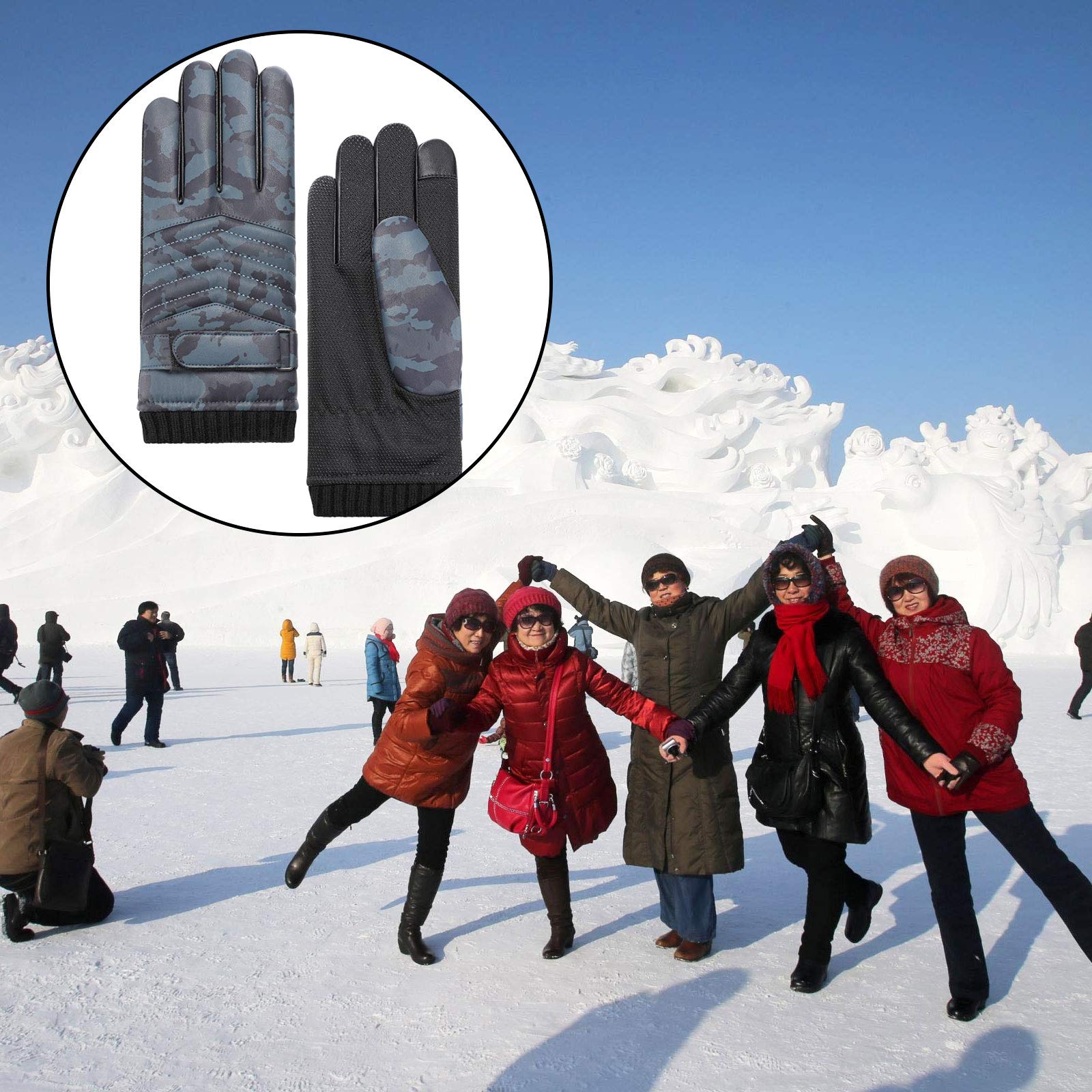 Gants Antidérapants Imperméable Polyester Camo Forest M à 2XL