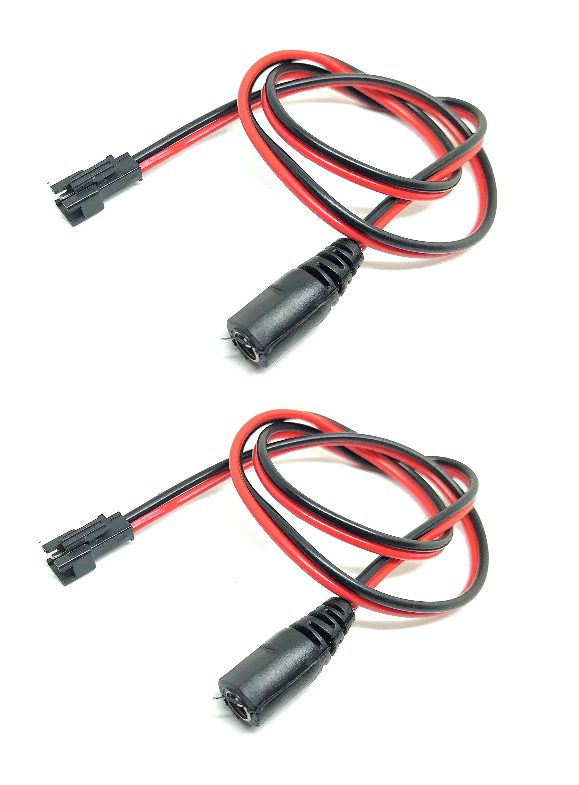 INVENTO 2Pcs 500mm (0.5 mtr) 2 pin 2 Wire Female JST Connector Cable to DC Female Jack Plug 5.5 x 2.1mm For CCTV Camera, LED Strips, DC Connections, DIY Projects (B083G6X7S7) Amazon Price History, Amazon Price Tracker