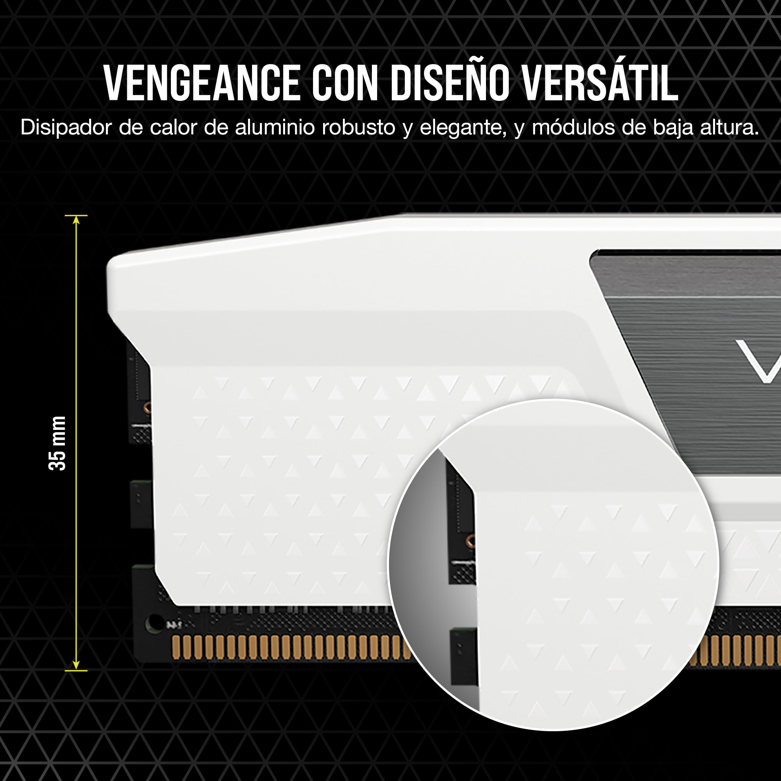 CORSAIR Vengeance DDR5 32GB (2 x 16GB) hasta 6400MHz AMD Intel RAM | Memoria Gaming de Sobremesa, Compatible con AMD EXPO e Intel XMP 3.0, CL36, Blanco, CMK32GX5M2B6400Z36W