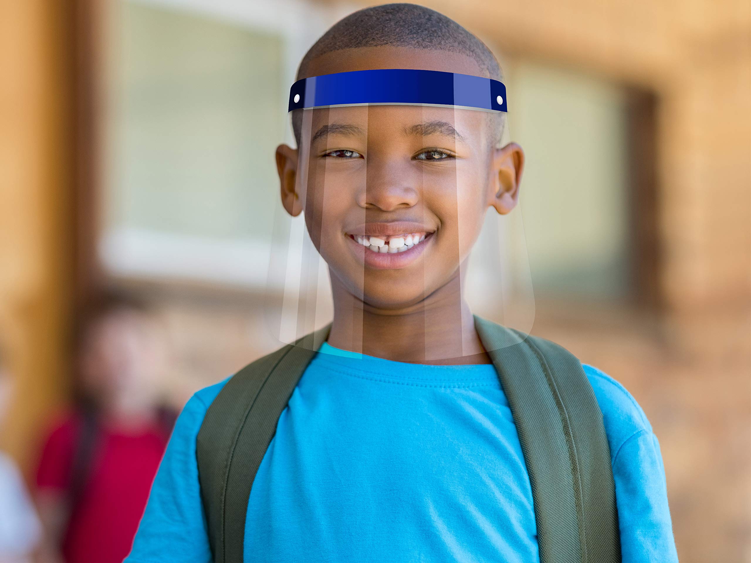 Nana Innovations 20 PCS Premium Face Shield Safety Plastic Visor Adjustable - Full Protection Cap Wide Spit Resistant Anti-Fog, Lightweight Transparent Face Shields