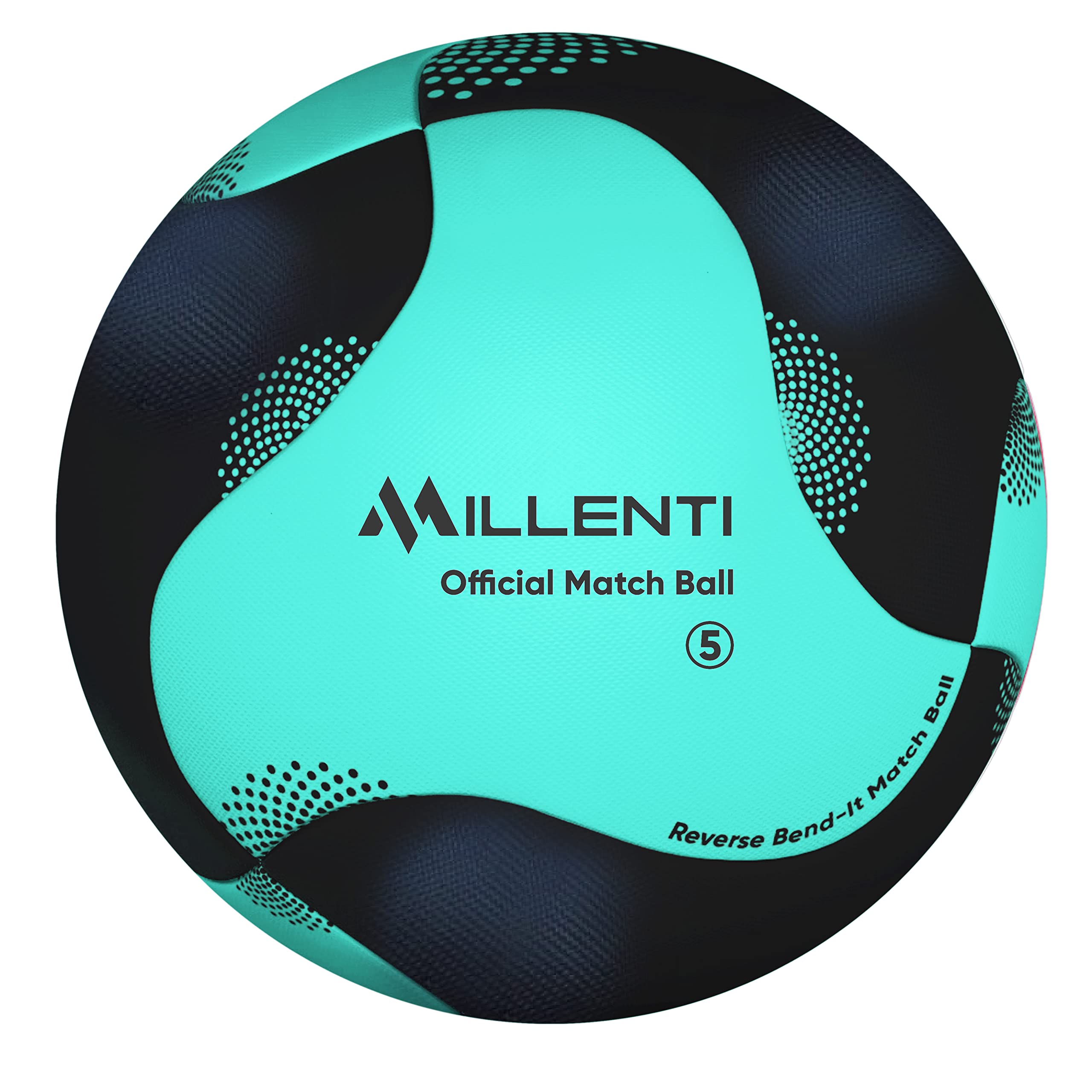 Millenti Soccer Balls Size 5 - Reverse Bend-It Soccer Ball With High-Visibility, Easy-To-Track Designs